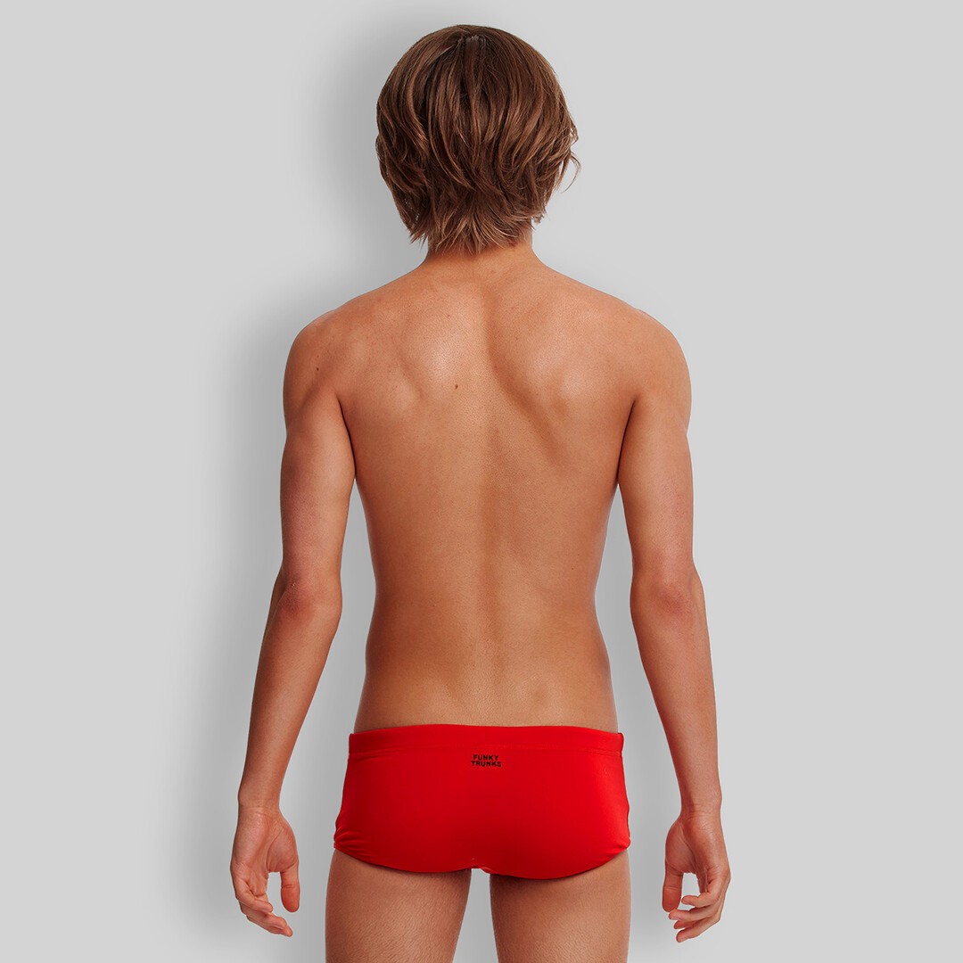 Boys red hotsell swim trunks
