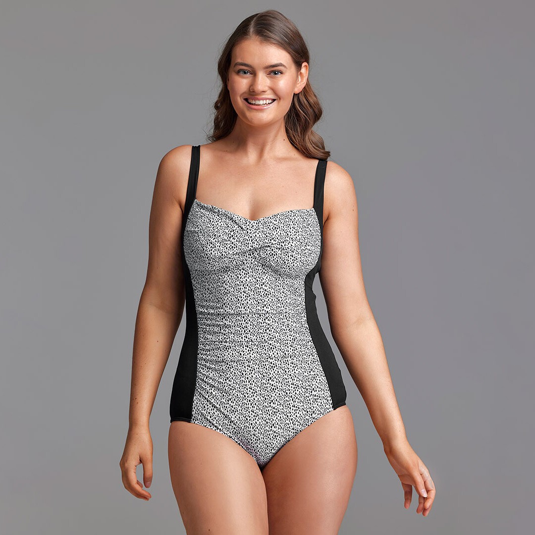 Speckled Ladies Ruched One Piece