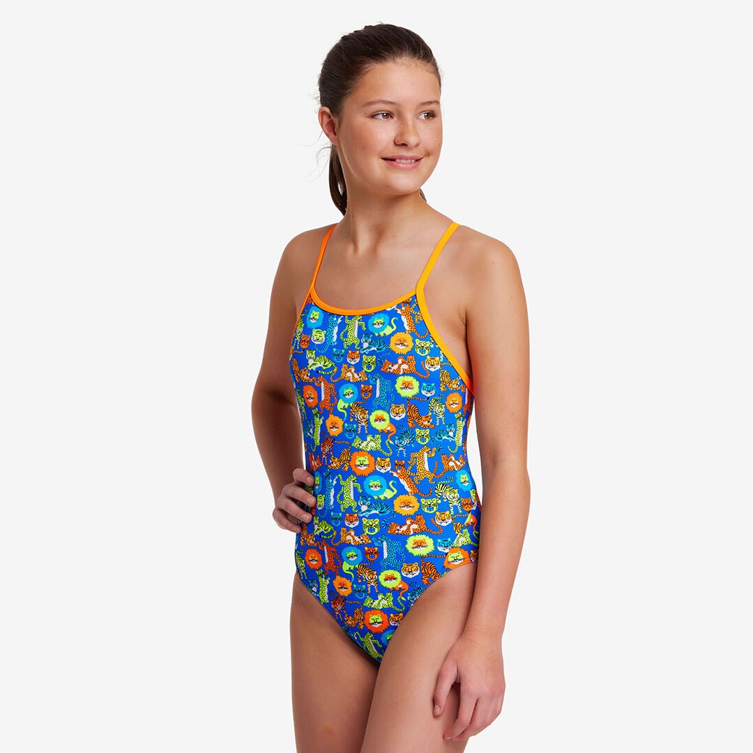 Cat swimsuit girl top