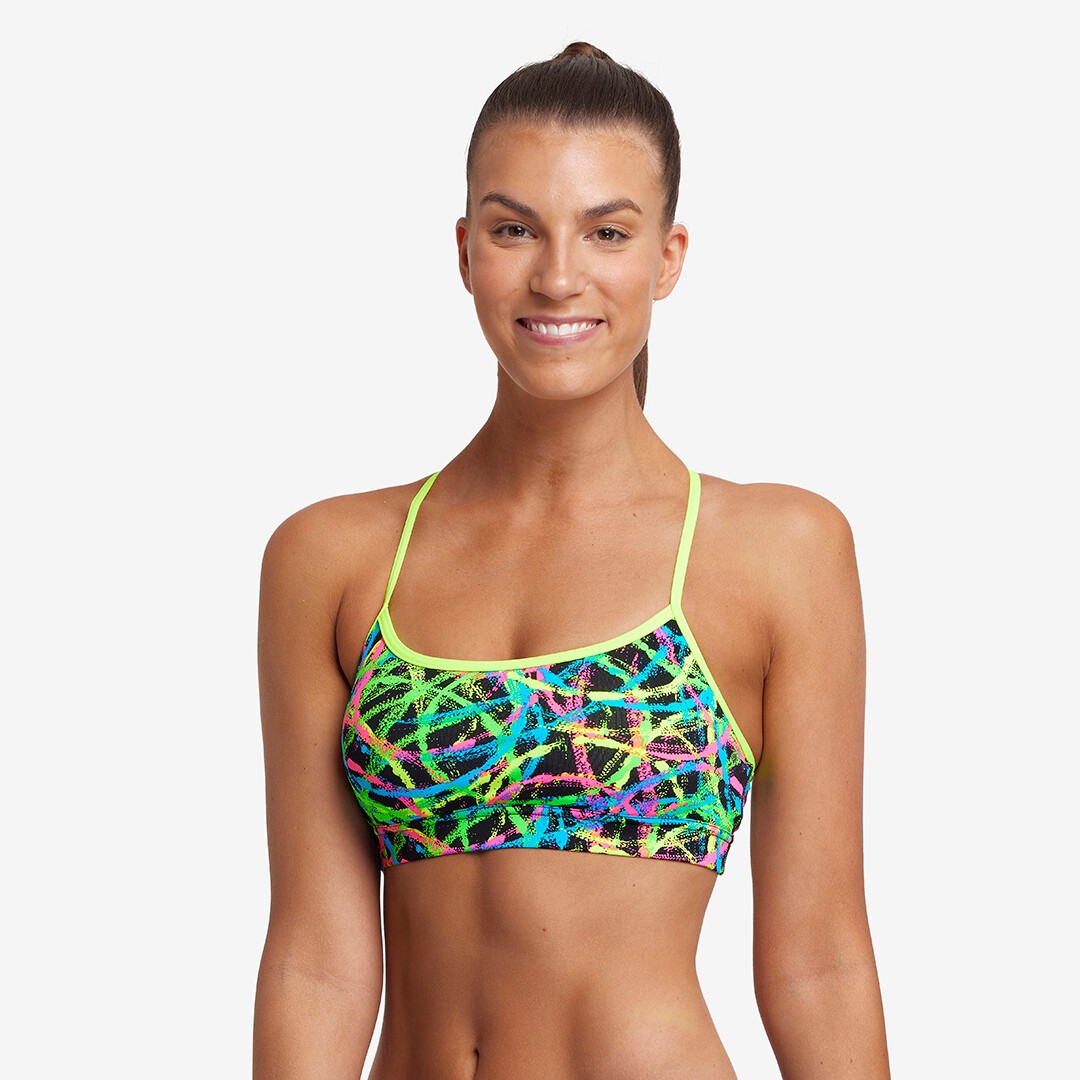 Burnouts Ladies Swim Crop Top