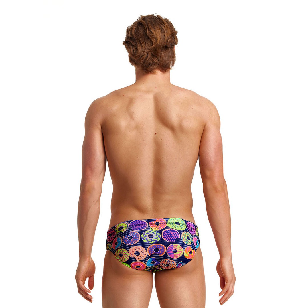 Funky Trunks Classic Swim Briefs Dunking Donuts Mens Swimwear