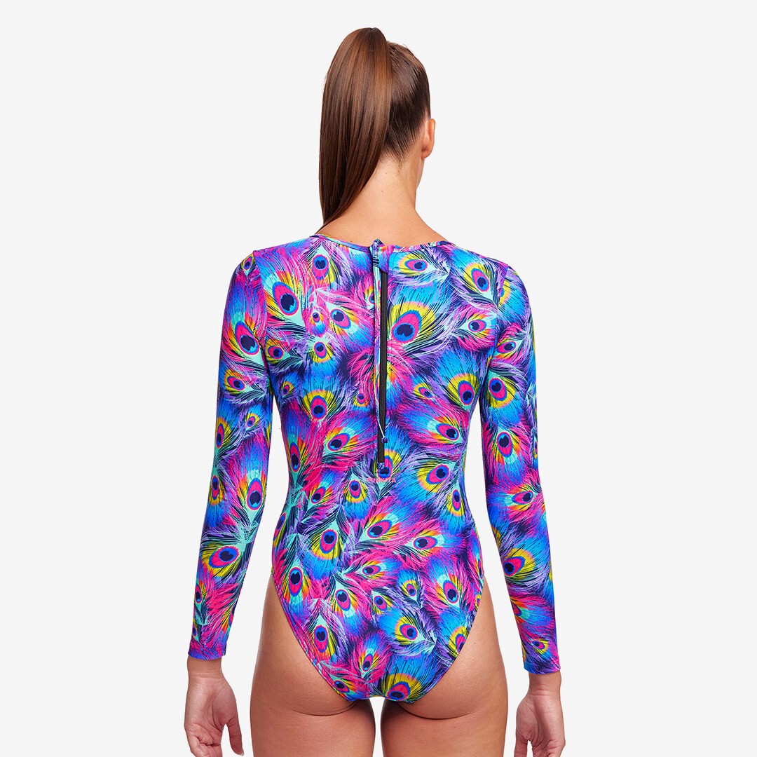 Peacock Paradise Ladies Long Shot One Piece