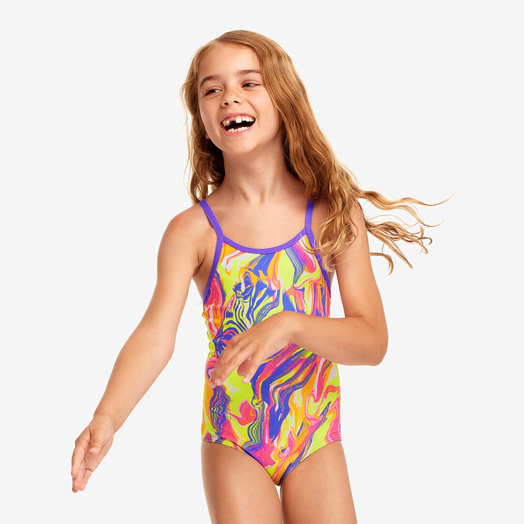 Funkita Printed One Piece Run Wild | Toddler Girls Swimwear