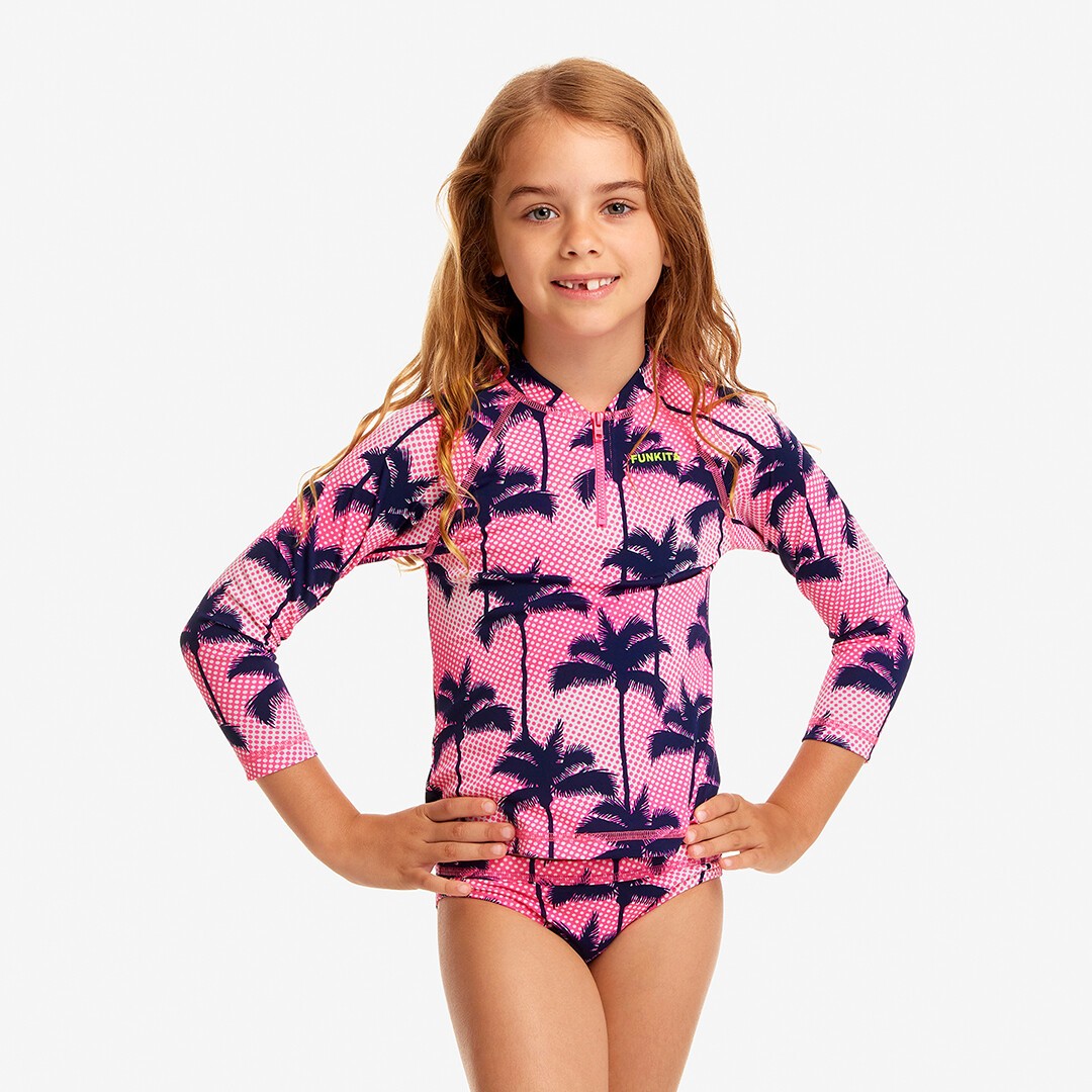 Girls zip up rash vest online