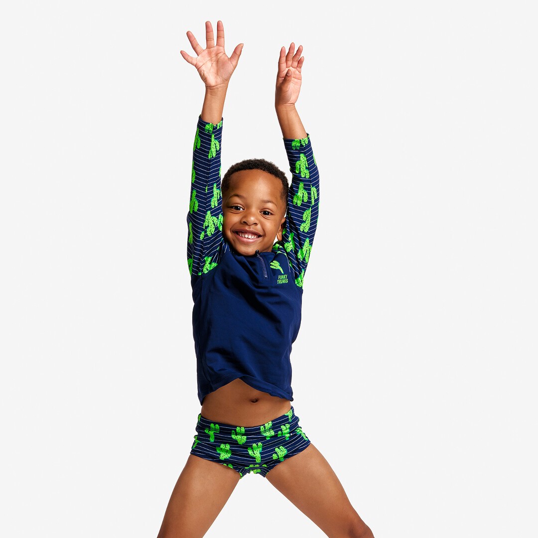 Prickly Pete Toddler Boy's Zippy Rash Vest