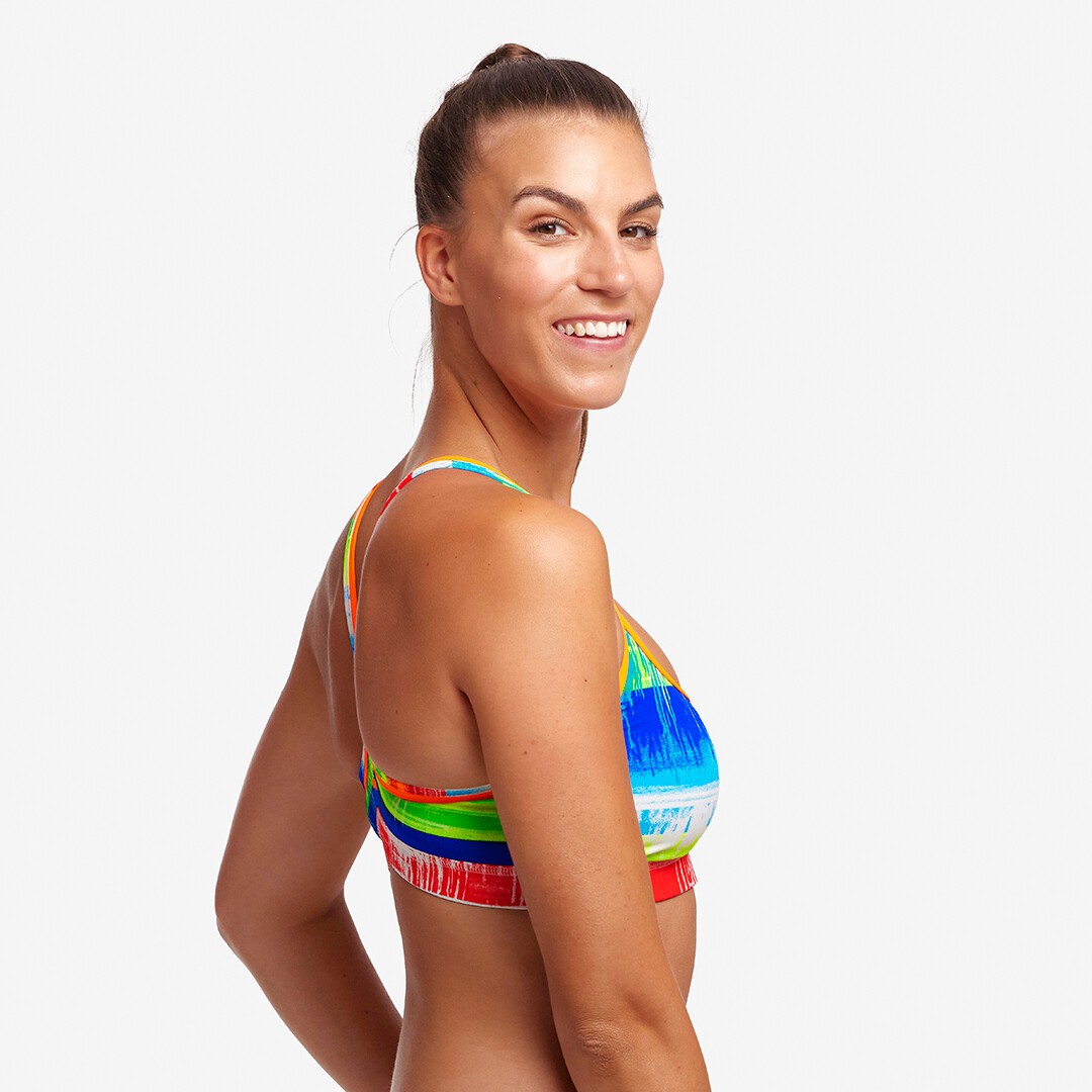 Funkita Sports Swim Bikini Top Dye Hard Ladies Swimwear
