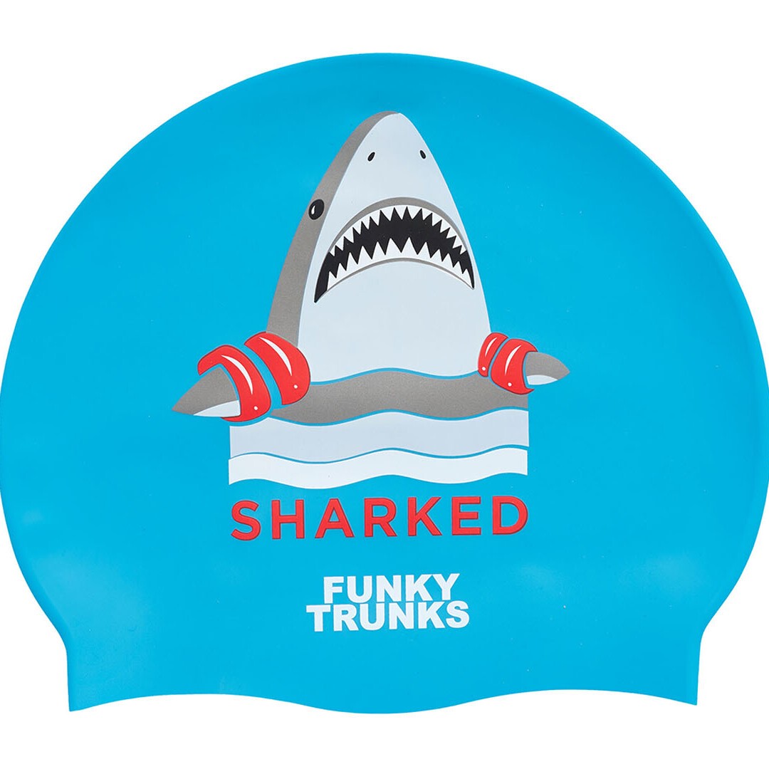 Shark swim cap clearance