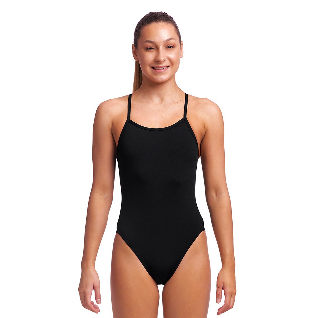 Still Black Girl's Single Strap One Piece