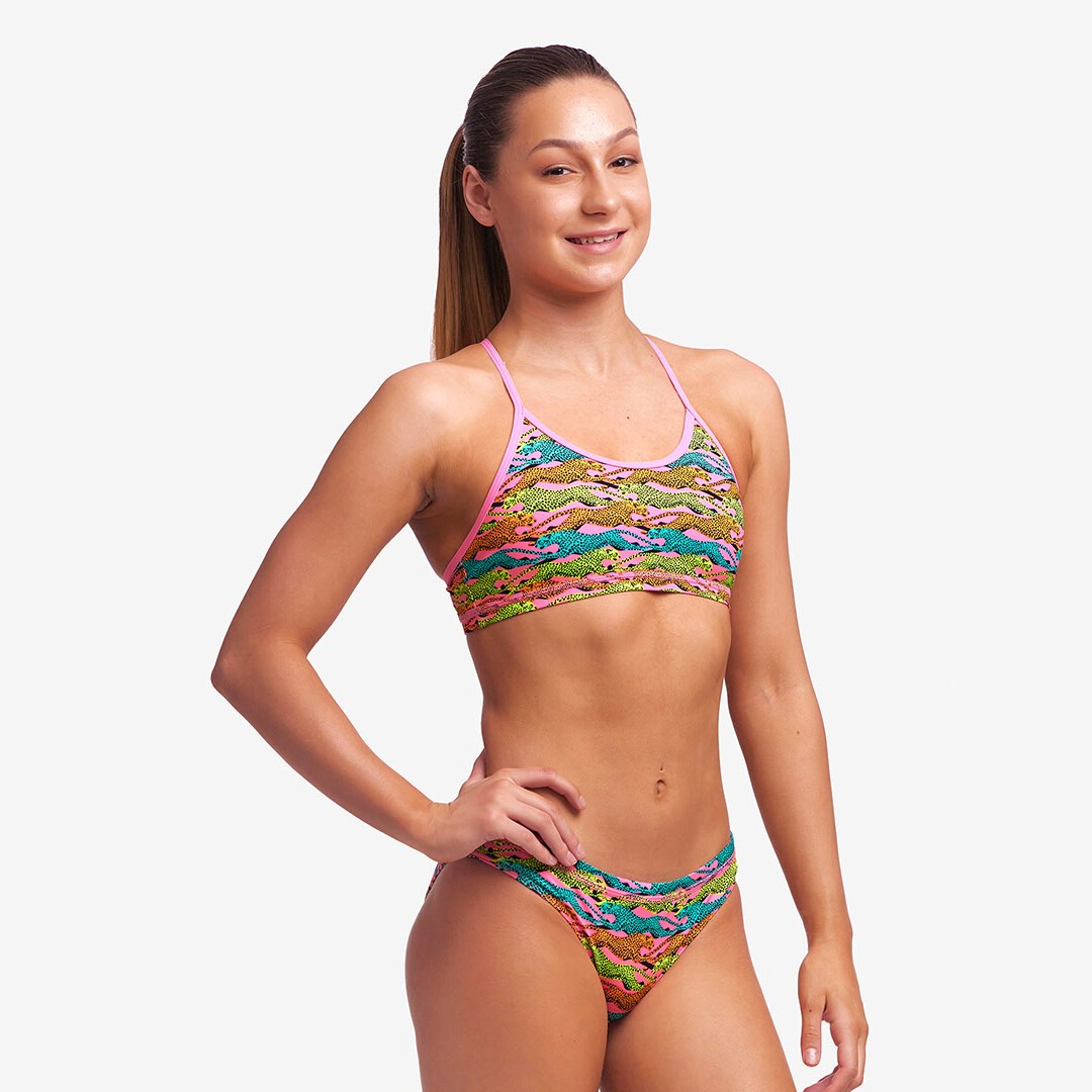 Lying Cheet Girl's Racerback Two Piece