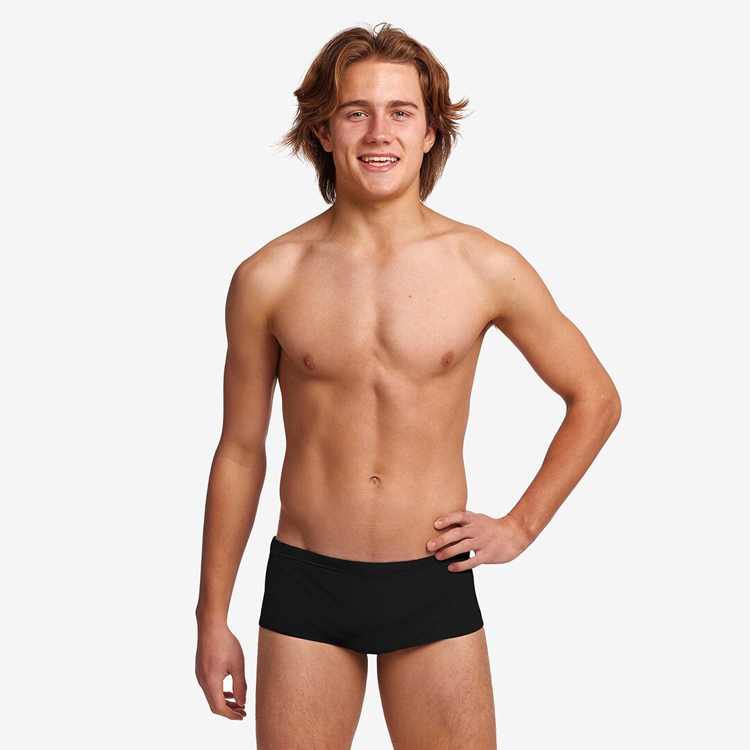Funky Trunks Sidewinder Swim Trunks Still Black Boys Swimwear