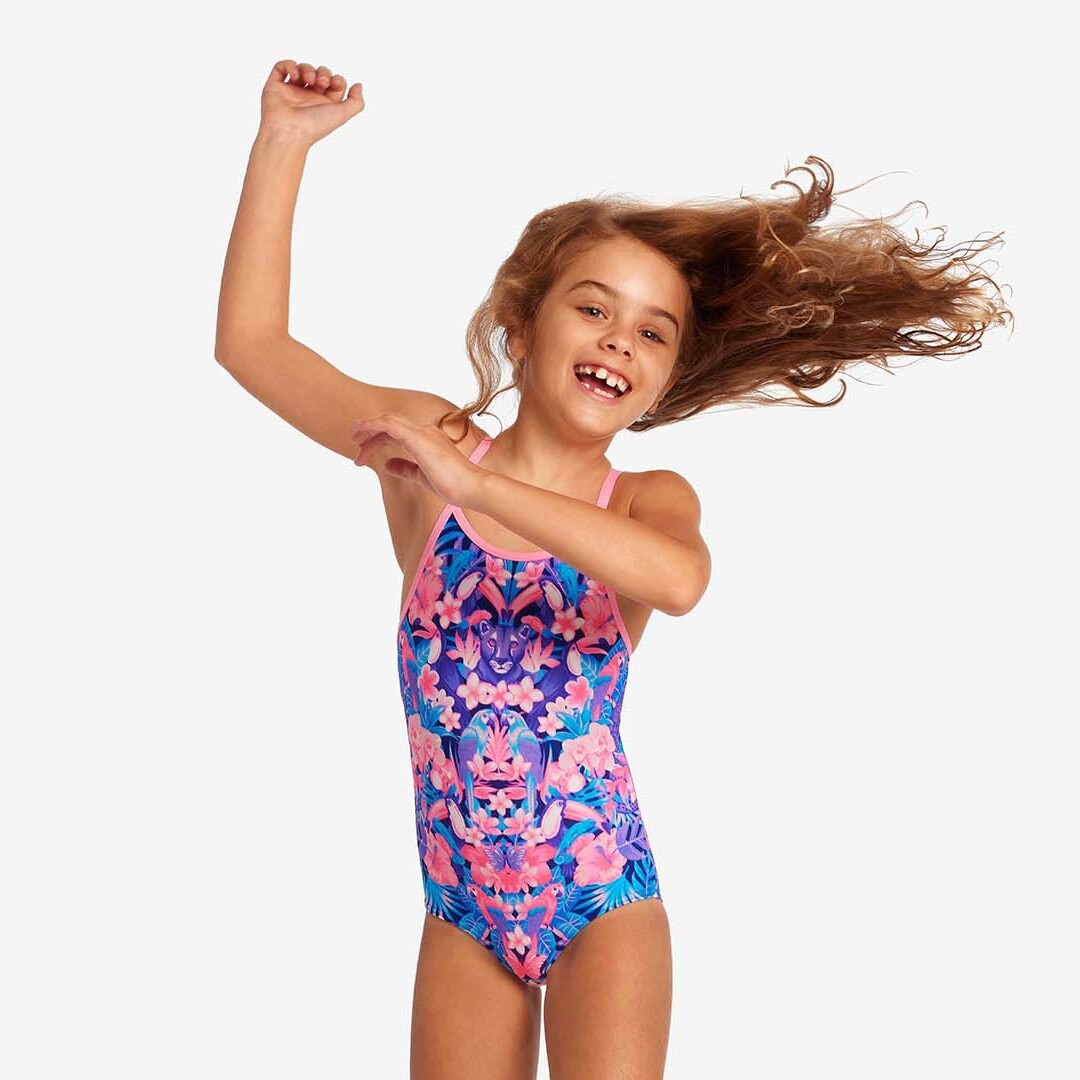 Funkita Printed One Piece Jingle Jungle Toddler Girls Swimwear