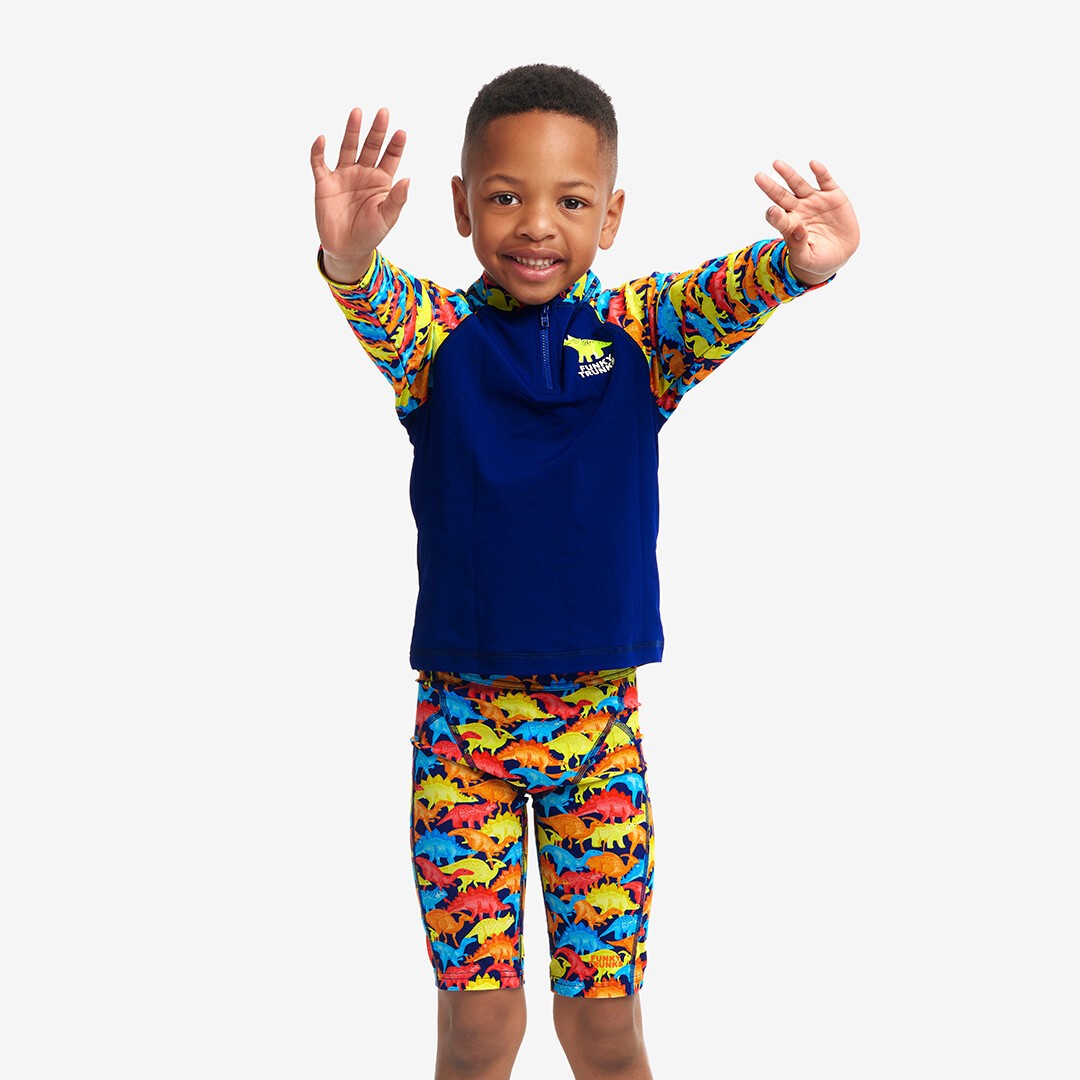 Swimmasaurus Toddler Boy's Zippy Rash Vest