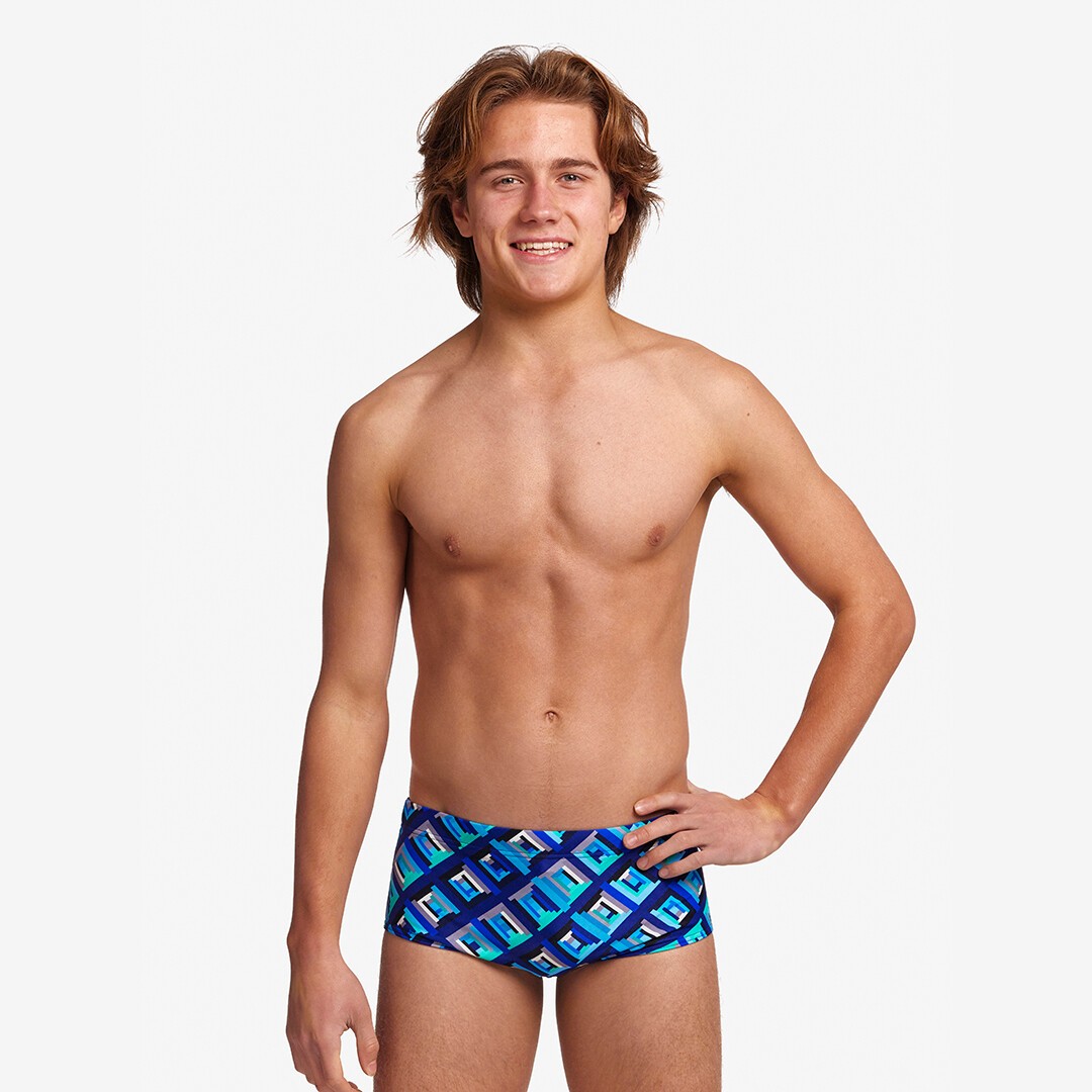 Funky Trunks Sidewinder Swim Trunks Blue Bunkers Boys Swimwear