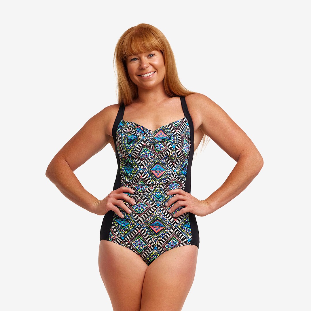 Weave Please Ladies Ruched One Piece
