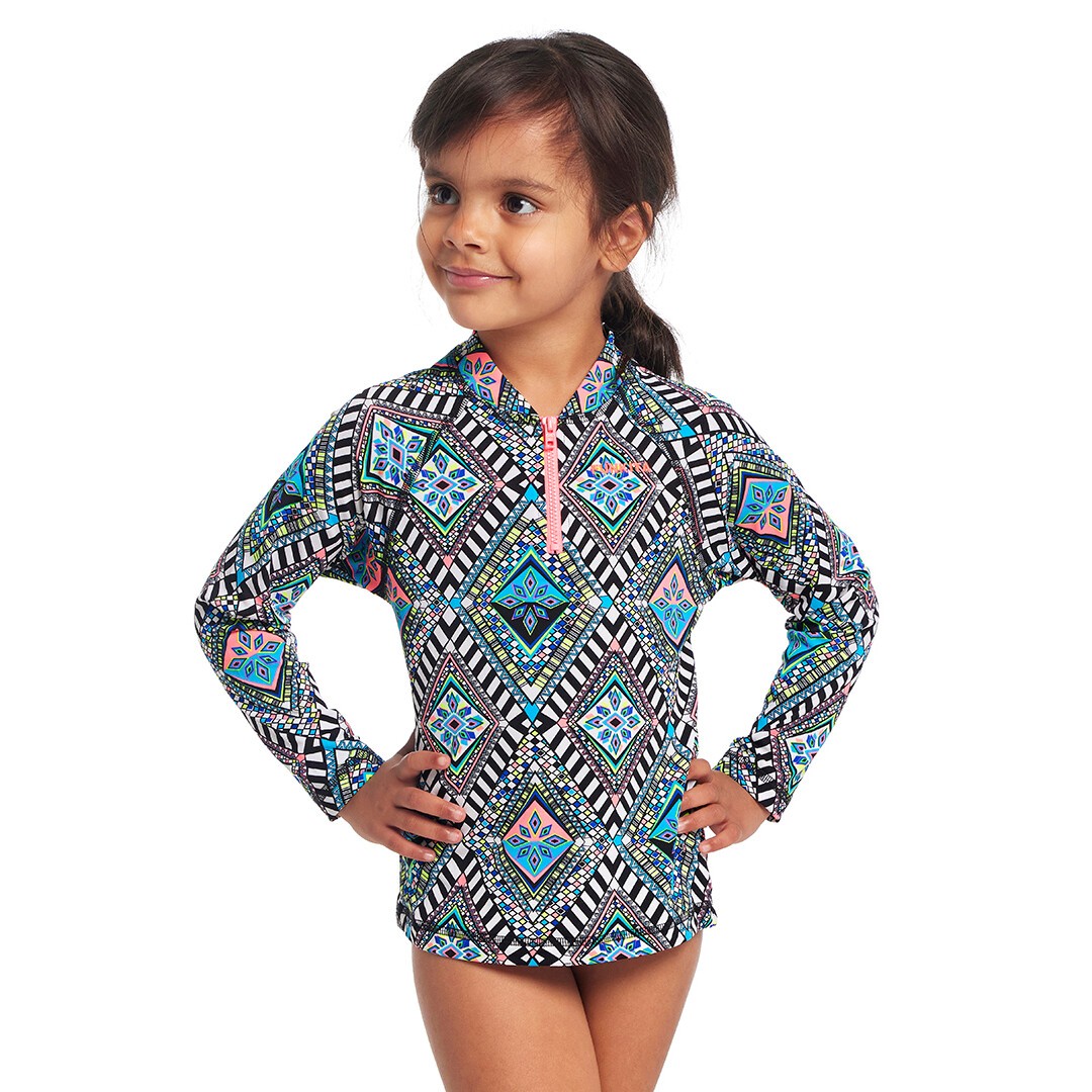 Weave Please Toddler Girl's Zippy Rashie & Brief