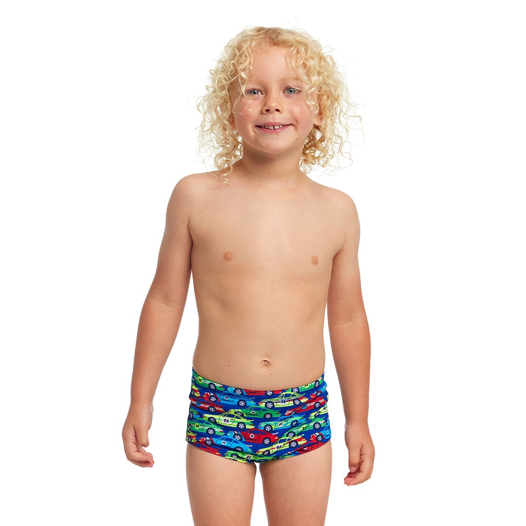 Car Stacker Toddler Boy's Printed Trunks