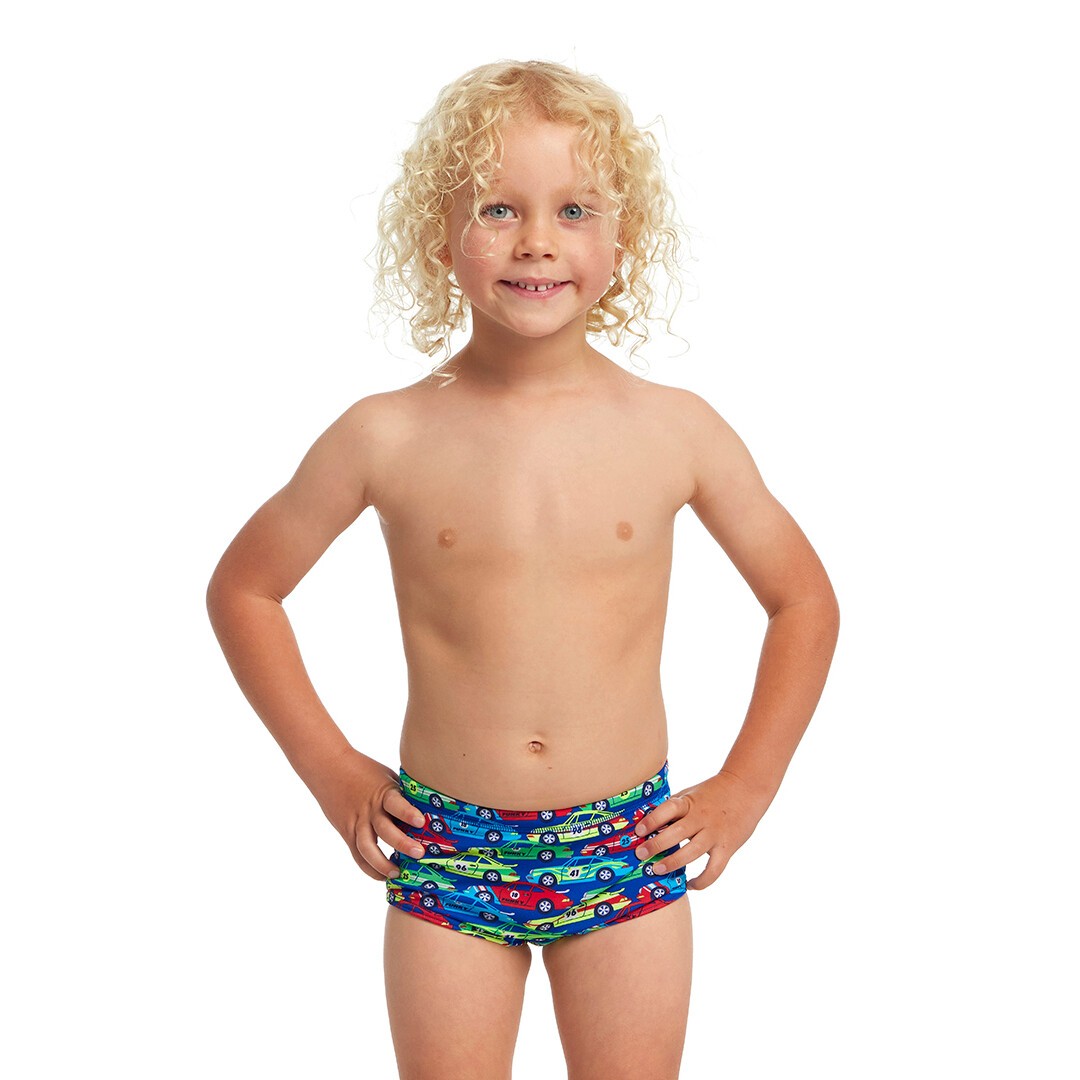 Car Stacker Toddler Boy's Printed Trunks