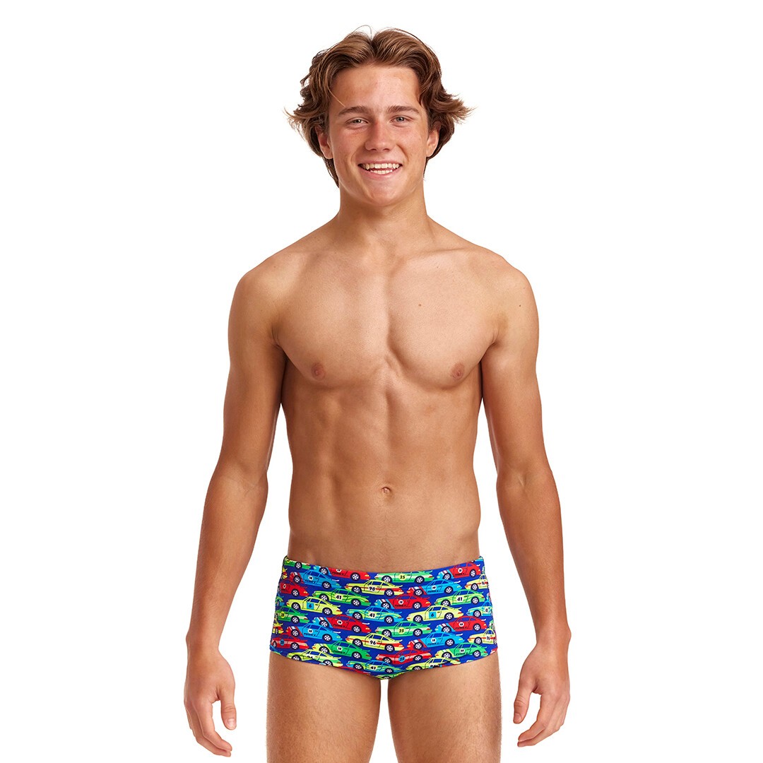 Car Stacker Boy's Sidewinder Trunks