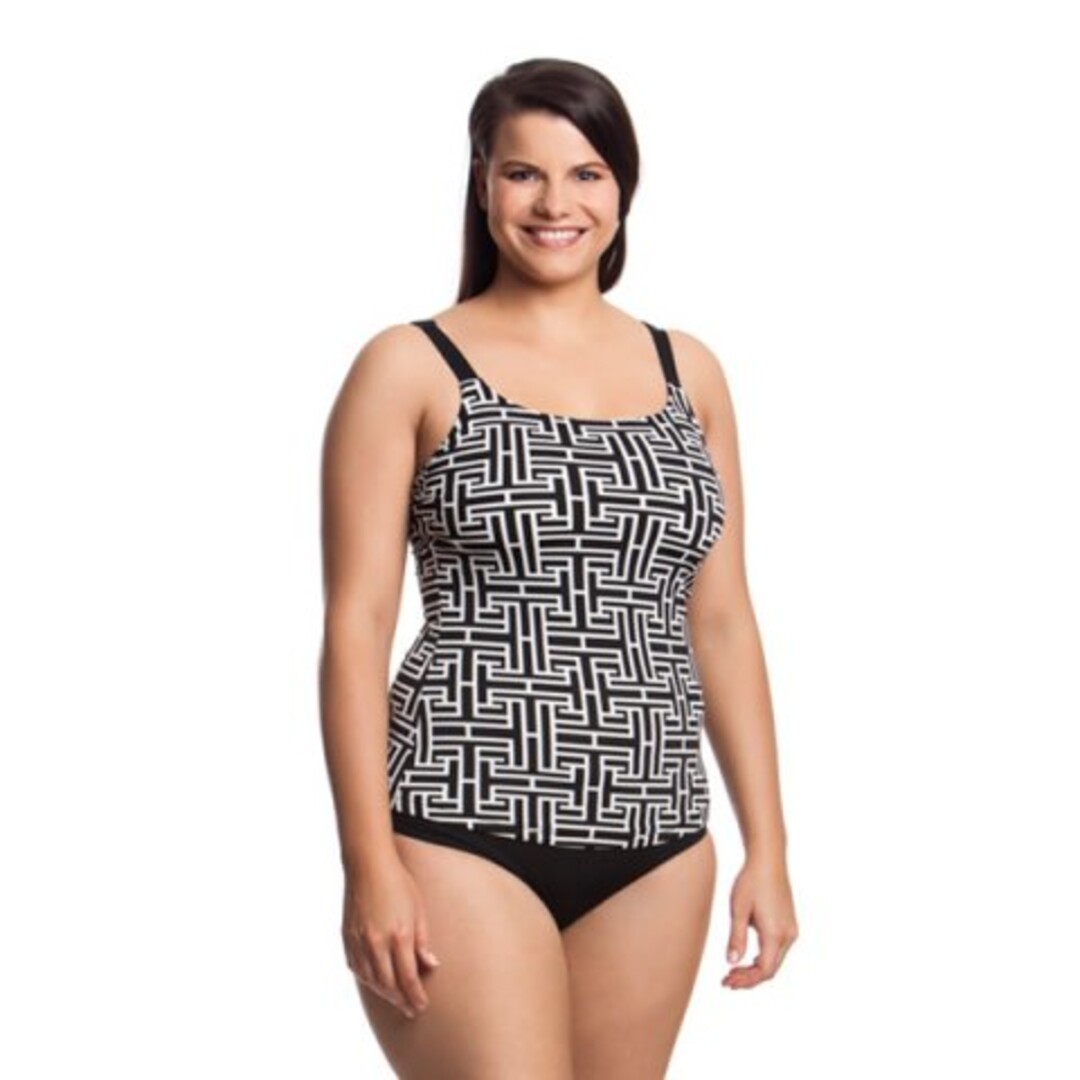 Black Gossamer Ladies Scoop Neck Tankini