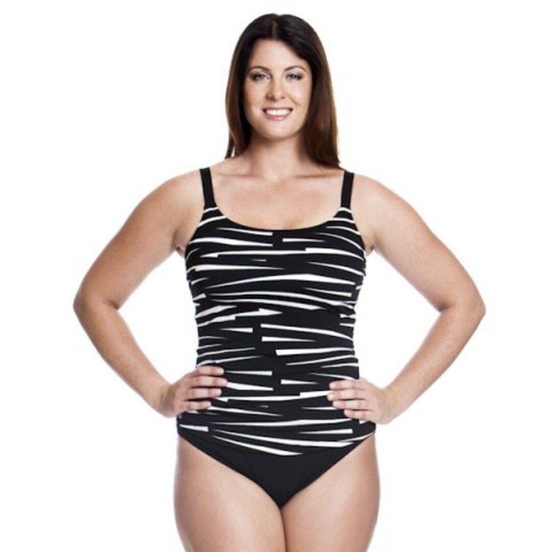 Black Bondage Ladies Scoop Neck Tankini