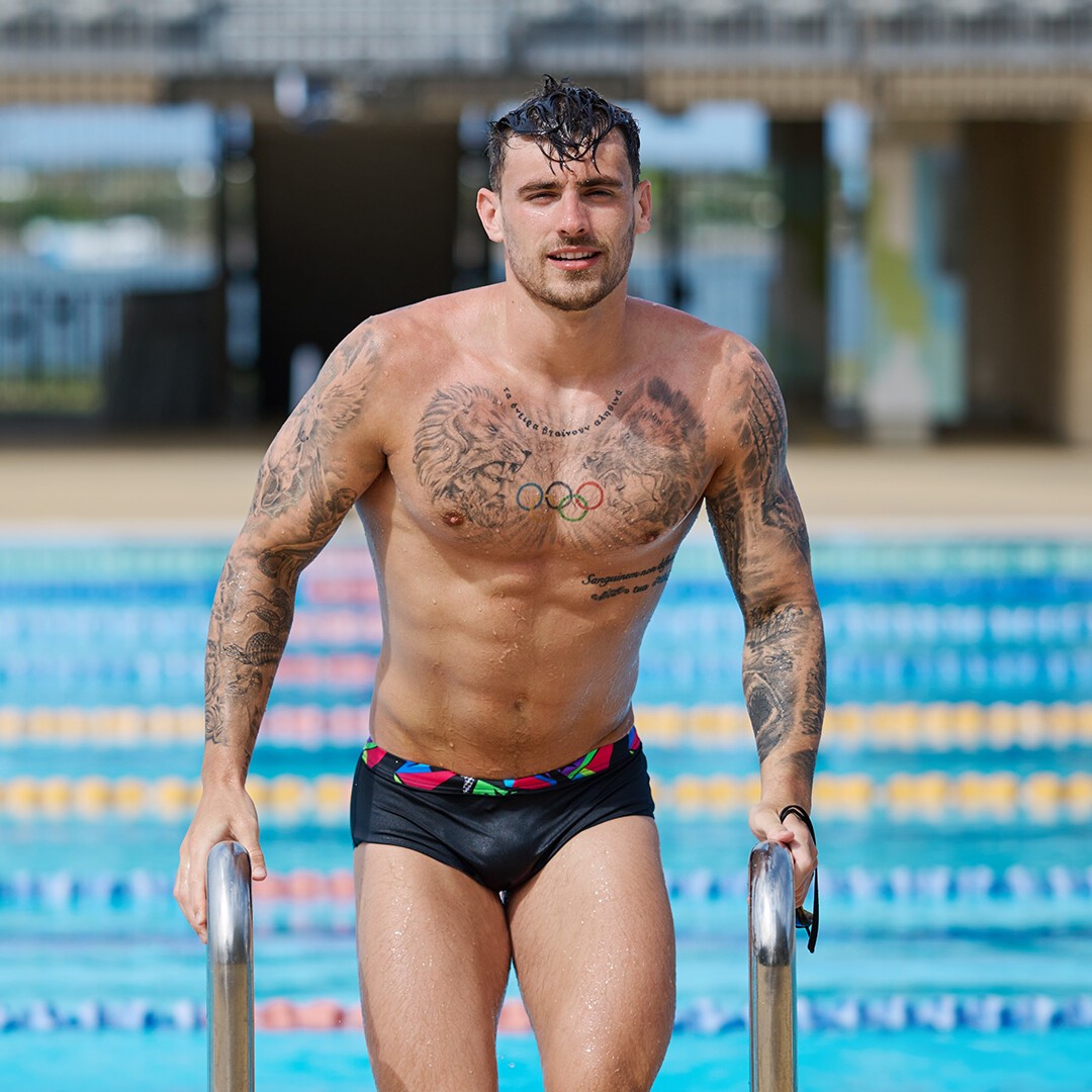 Black mens swimsuit hot sale