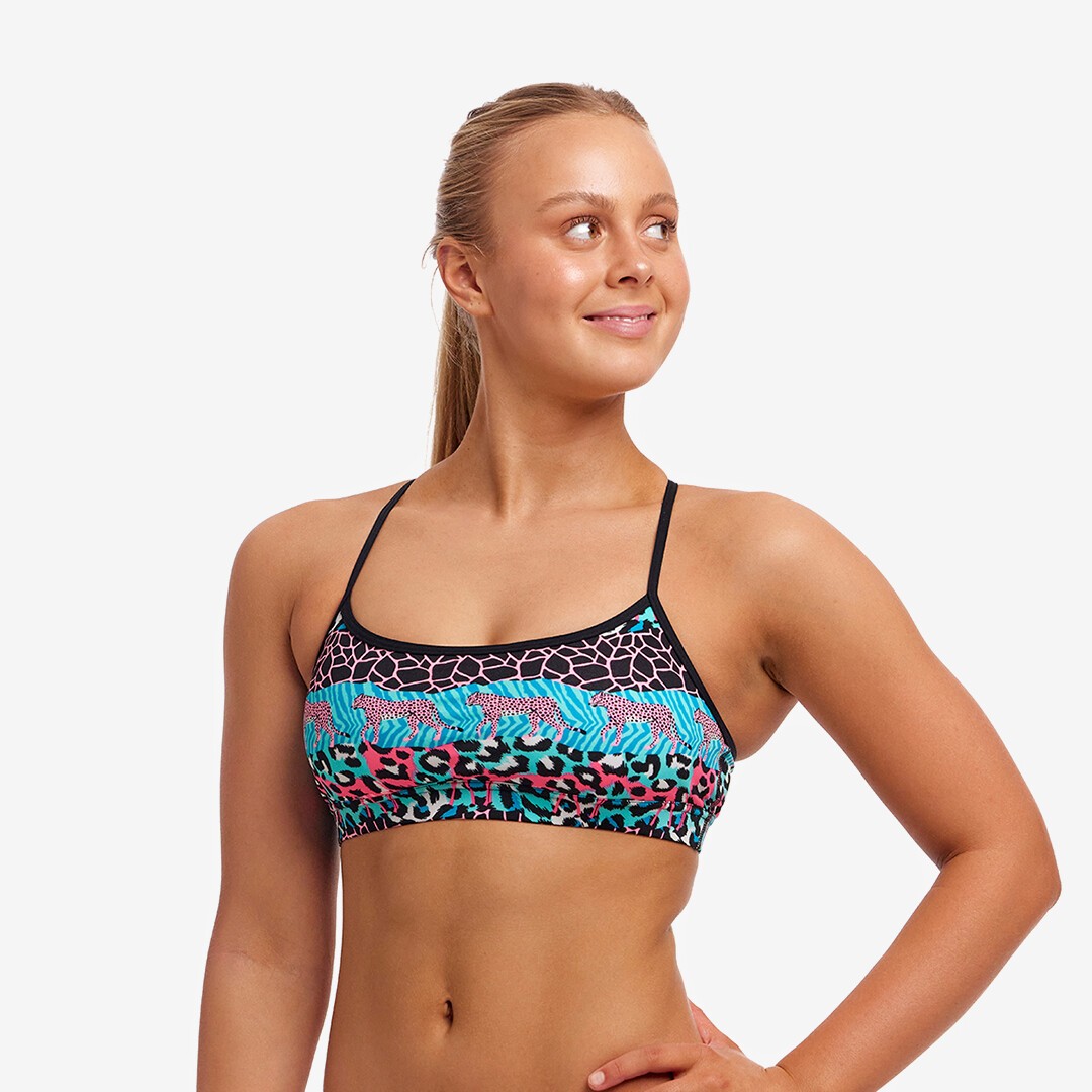Funkita Swim Crop Bikini Top Wild Things Ladies Swimwear