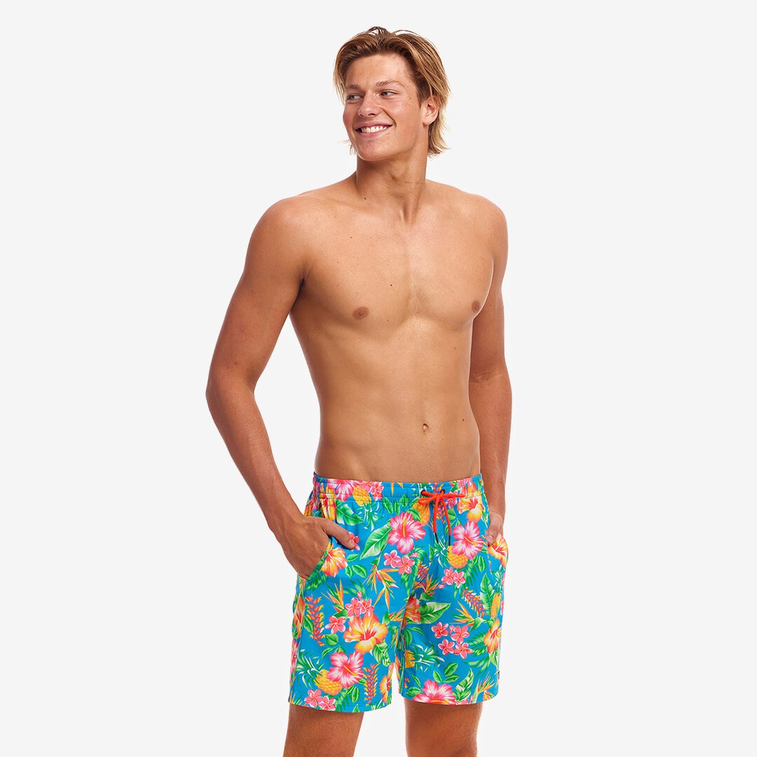 Funky Trunks Long Johnny Beach Short Blue Hawaii | Mens Beachwear