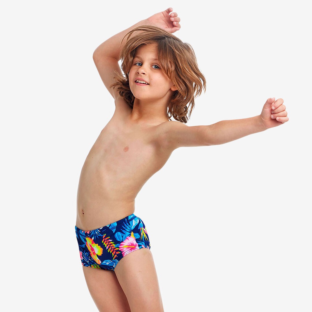 Funky Trunks Printed Swim Trunks In Bloom Toddler Boys Swimwear