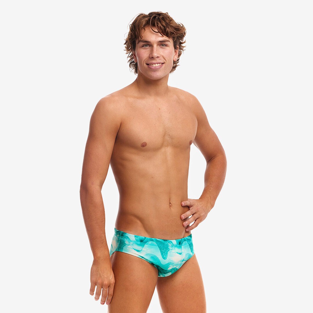 Funky Trunks Classic Swim Briefs Teal Wave | Mens Swimwear