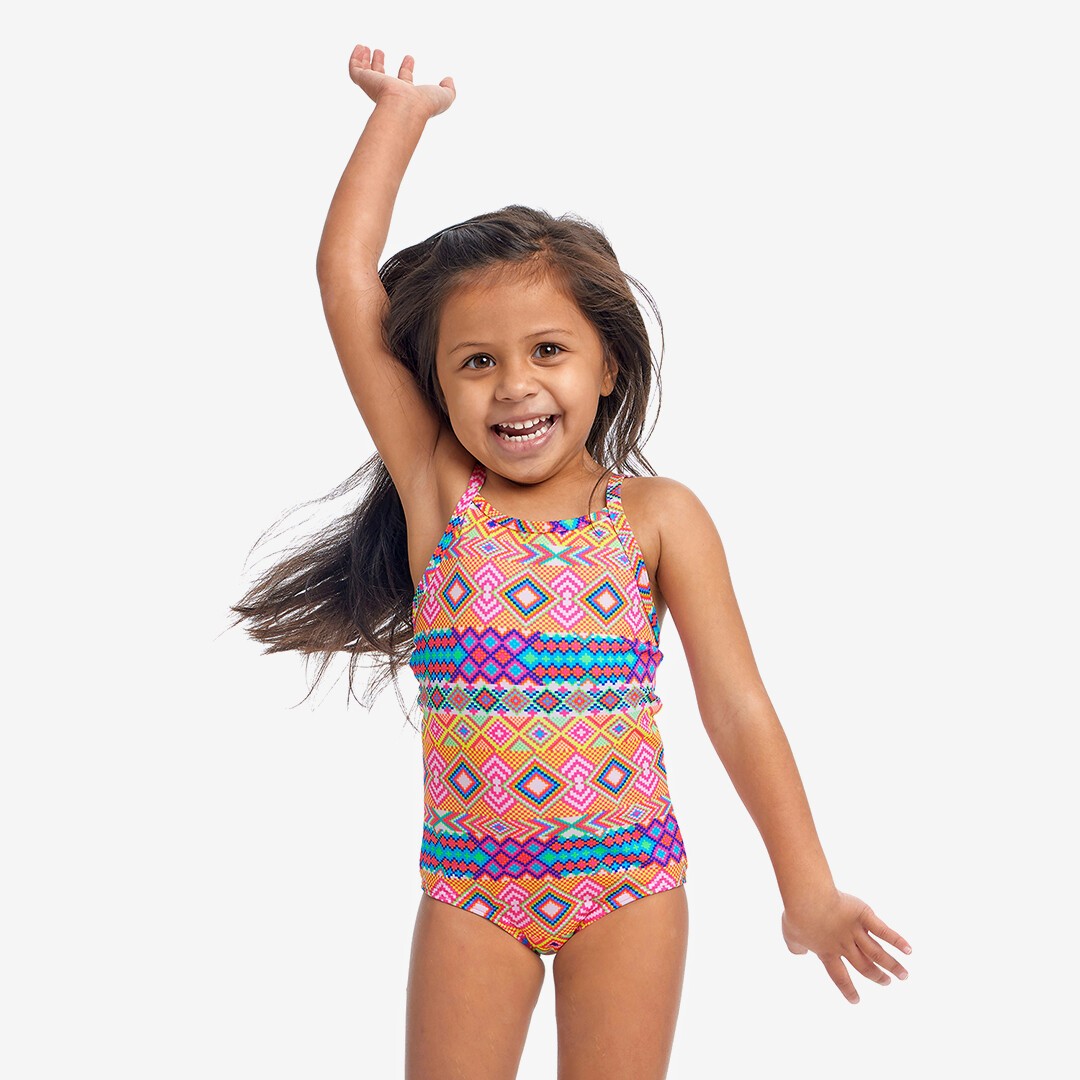 Devil In Detail Toddler Girl's Printed One Piece