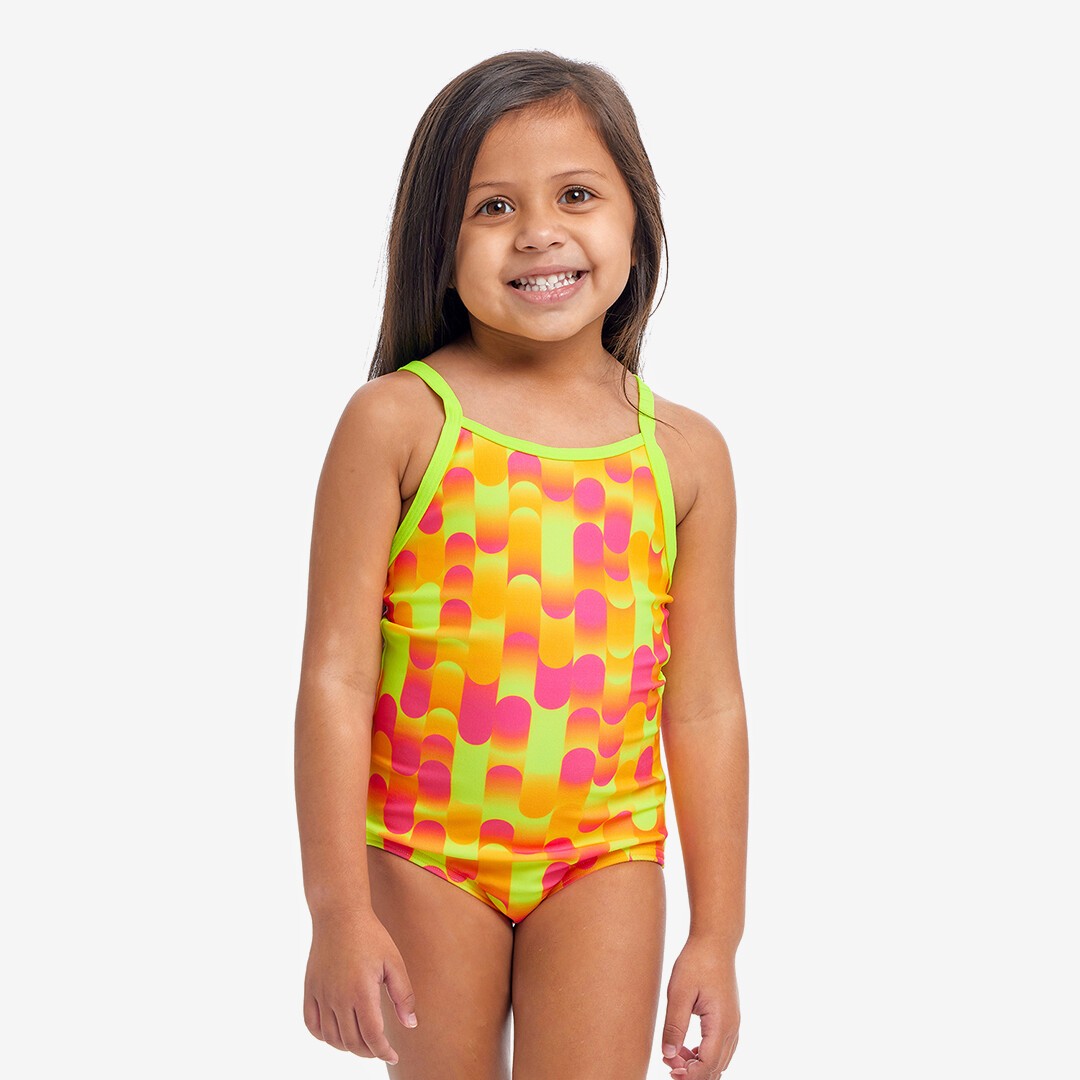Little Dotty Toddler Girl's Printed One Piece