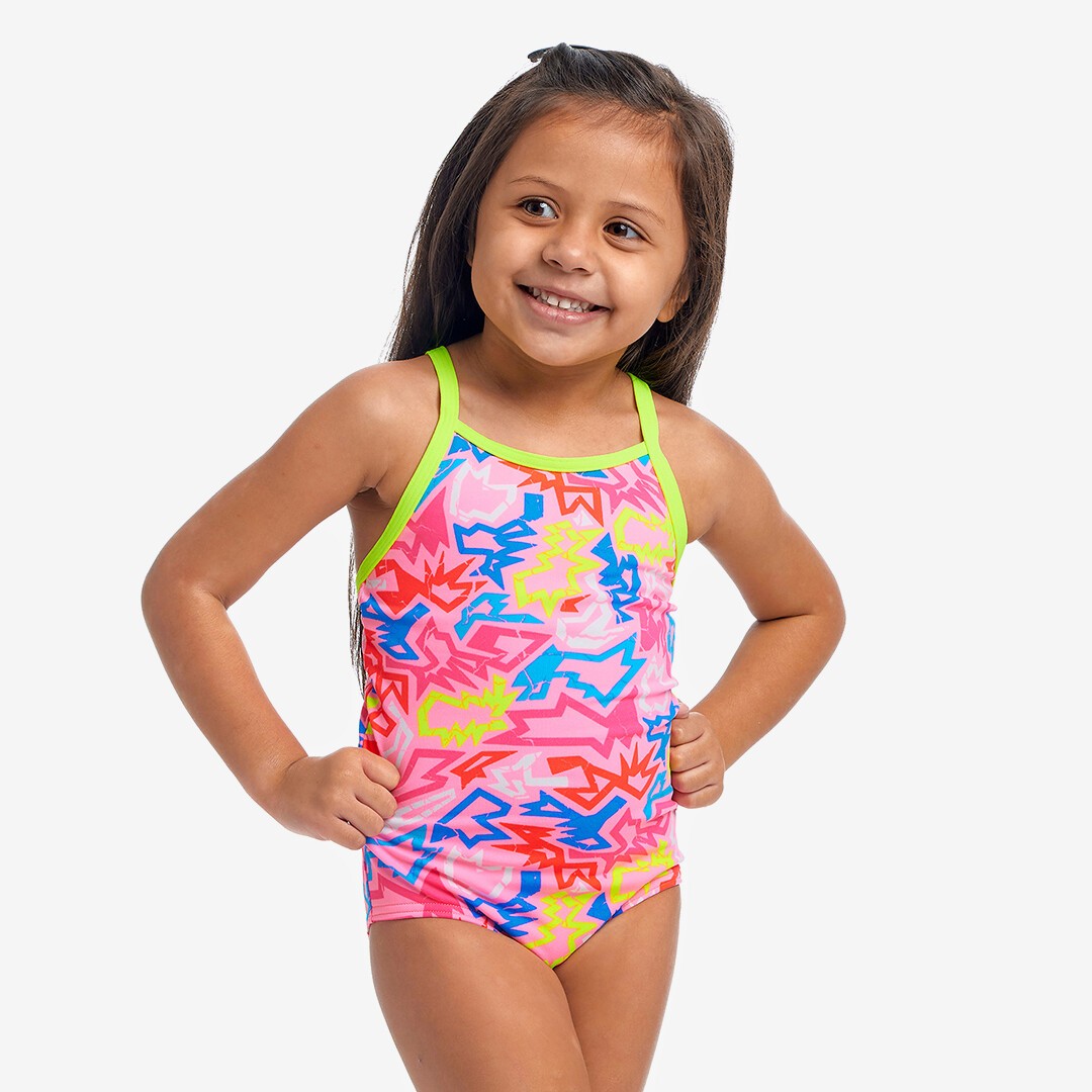 Funkita Printed One Piece Rock Star Toddler Girls Swimwear