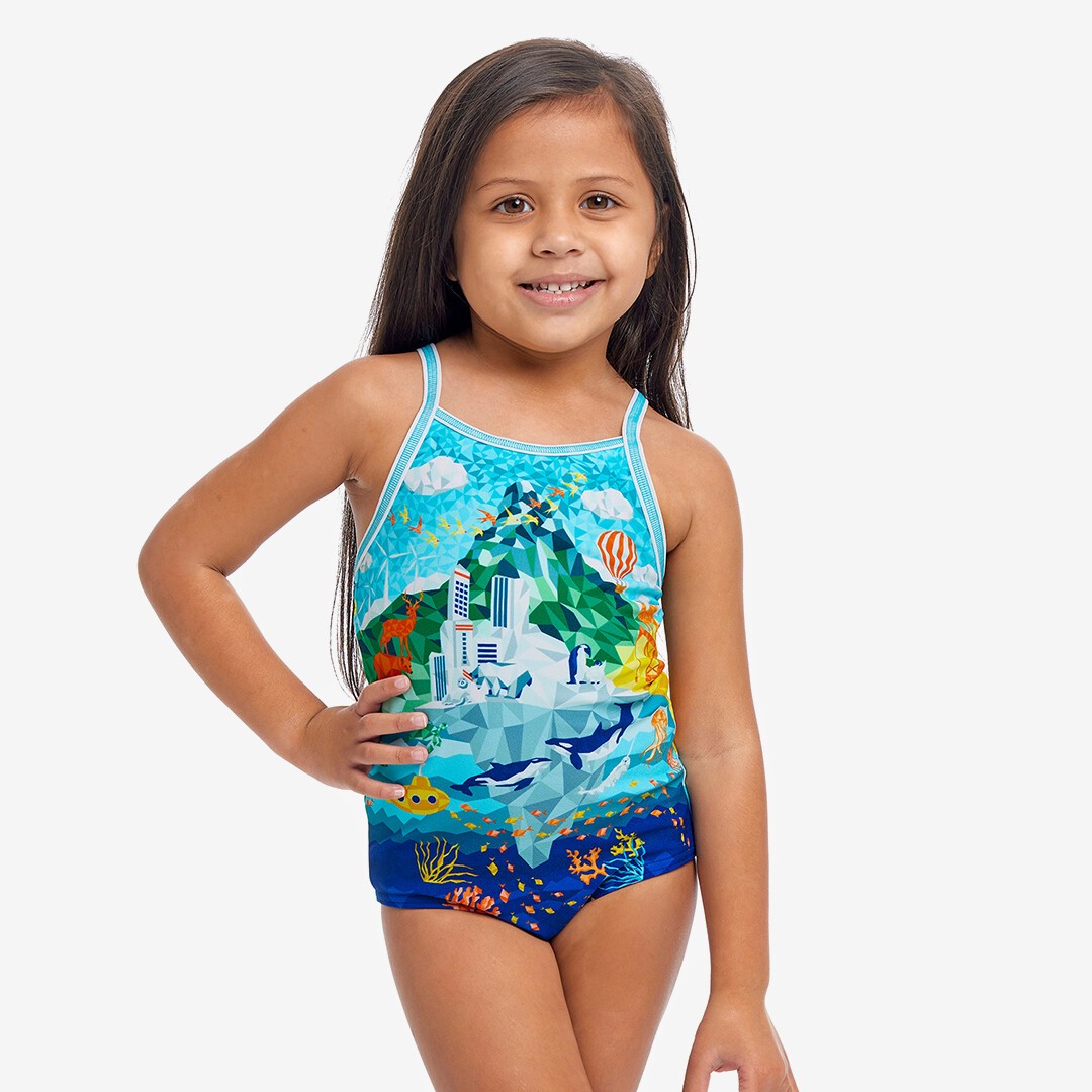 Child modeling swimwear sales