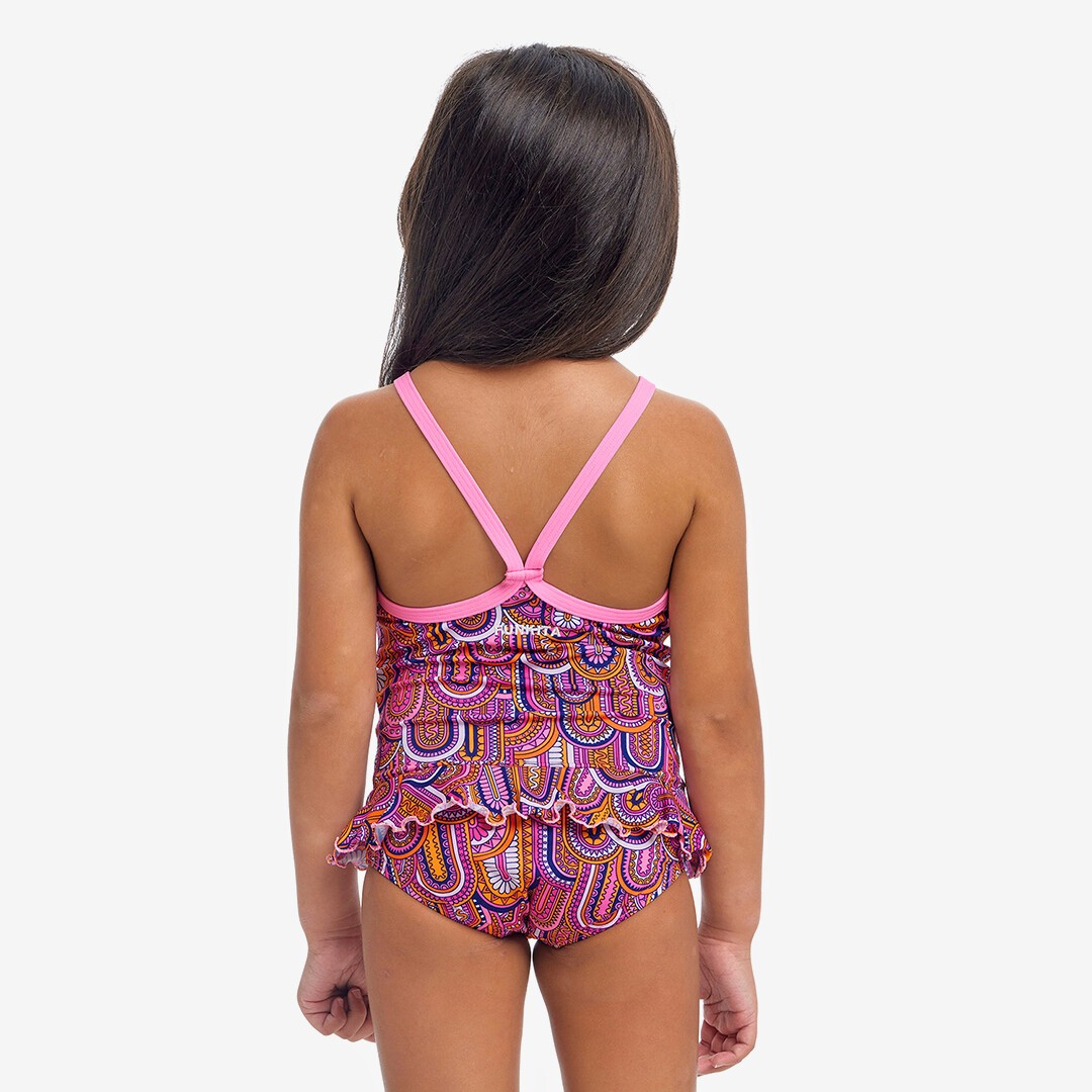 Learn To Fly Toddler Girl's Belted Frill One Piece