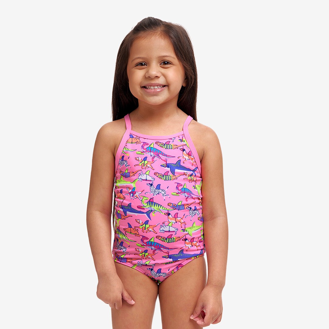 Funkita Printed One Piece Learner Lane | Toddler Girls Swimwear