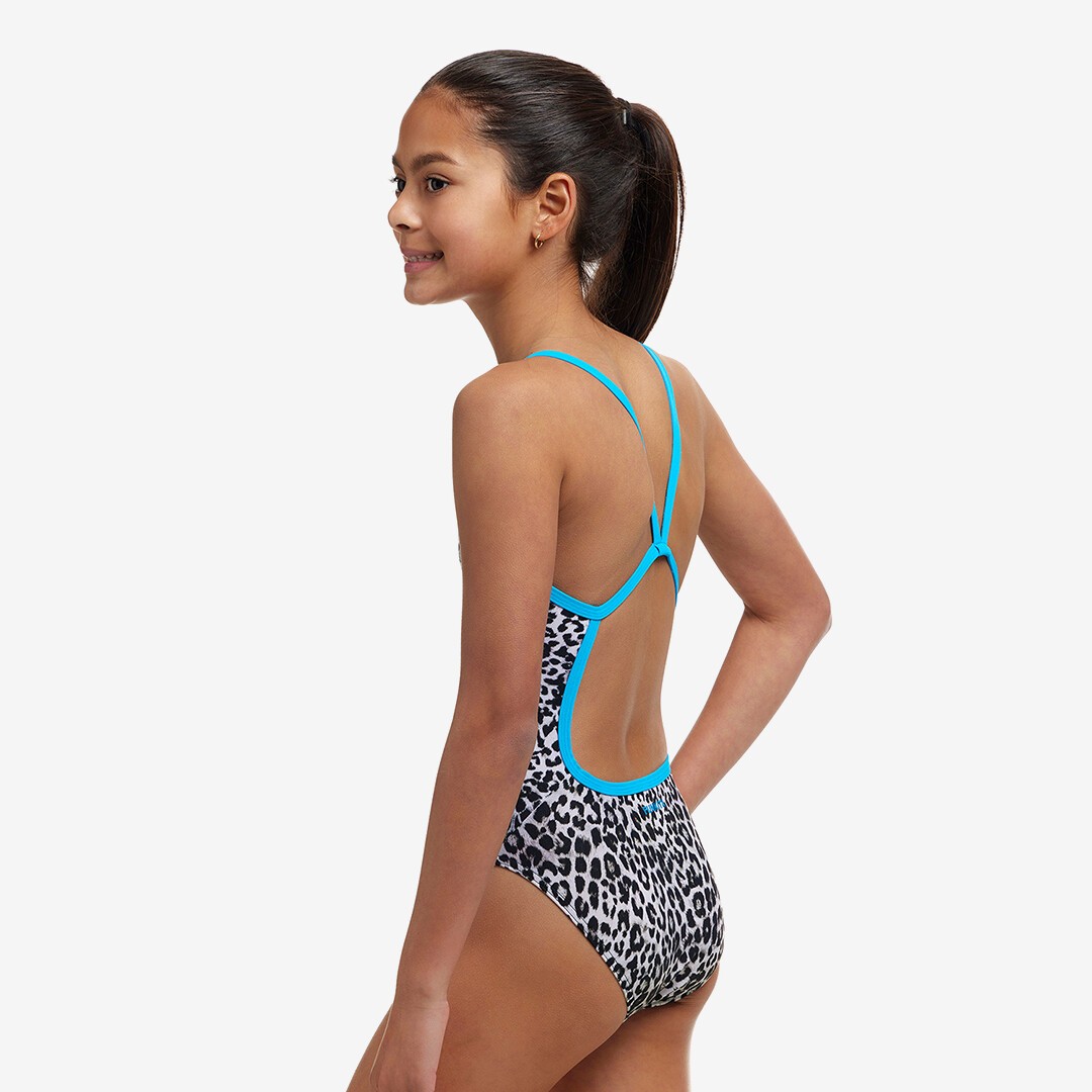 【THE MOZZ】Vita Pintuck Strap One Piece Funkita Single Strap One Piece White Walker | Girls Swimwear