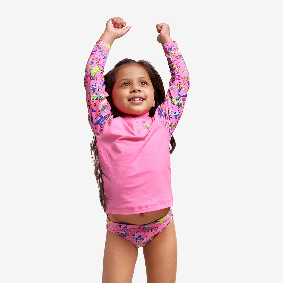 Learner Lane Toddler Girl's Zippy Rashie & Brief