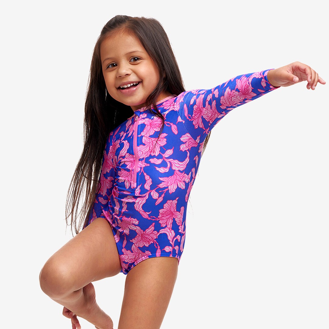 Perfect Petal Toddler Girl's Sun Cover One Piece