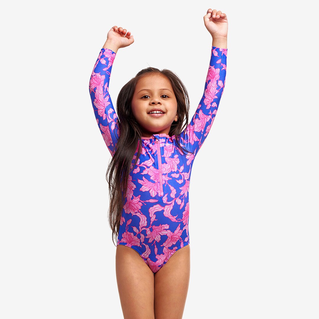 Perfect Petal Toddler Girl's Sun Cover One Piece