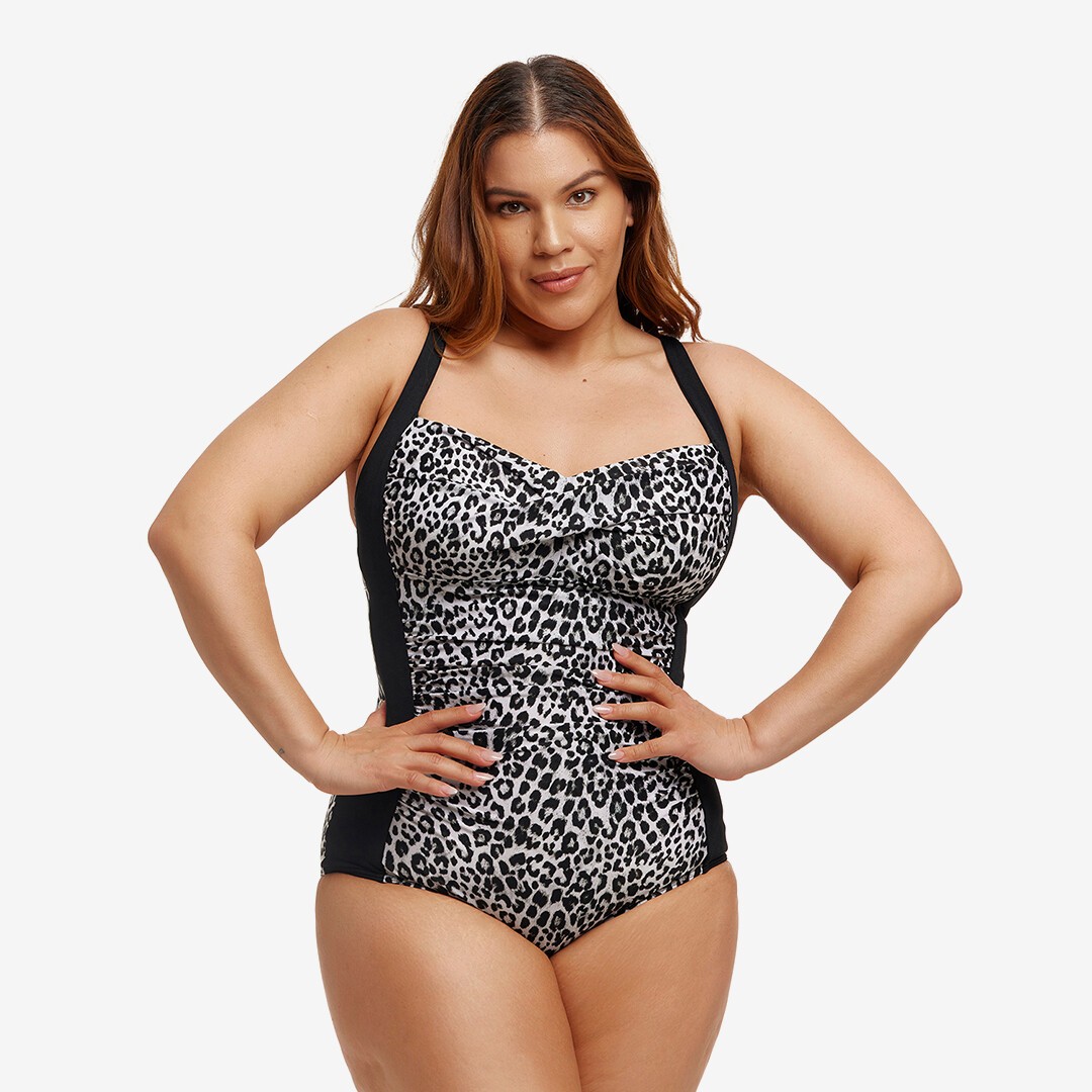 White ruched one piece swimsuit on sale