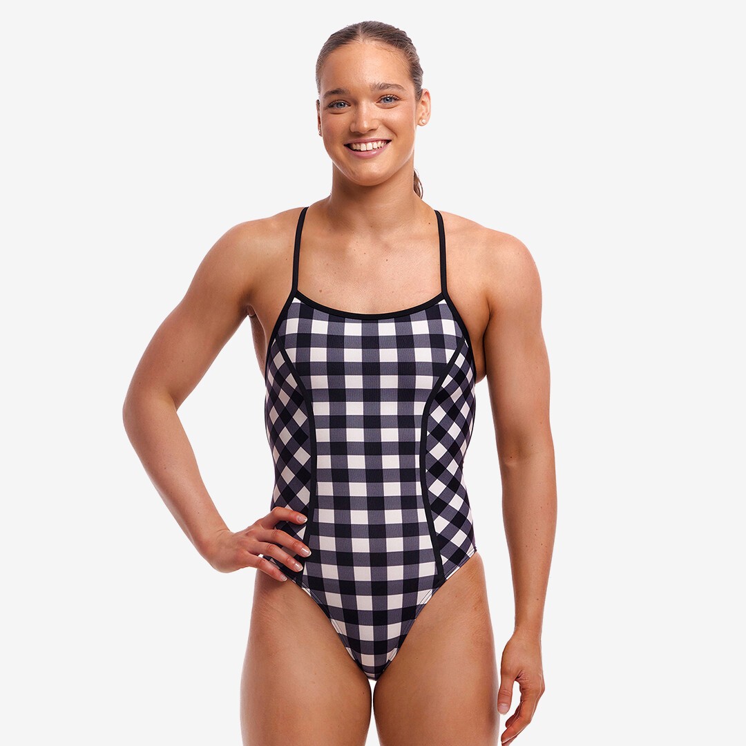 Check Deck Ladies Bond Girl One Piece
