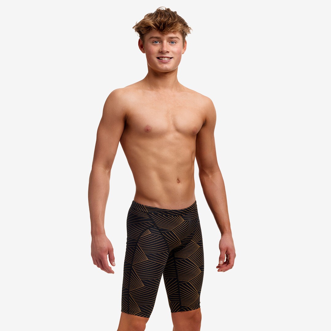 Funky Trunks Training Swim Jammers Gold Weaver Boys Swimwear