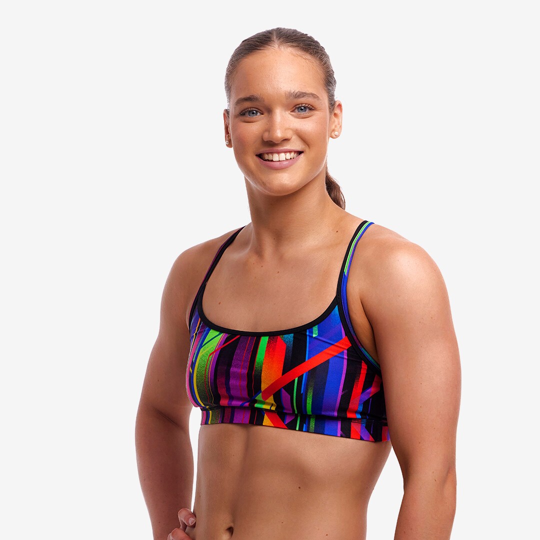 Women's swim sports bra top