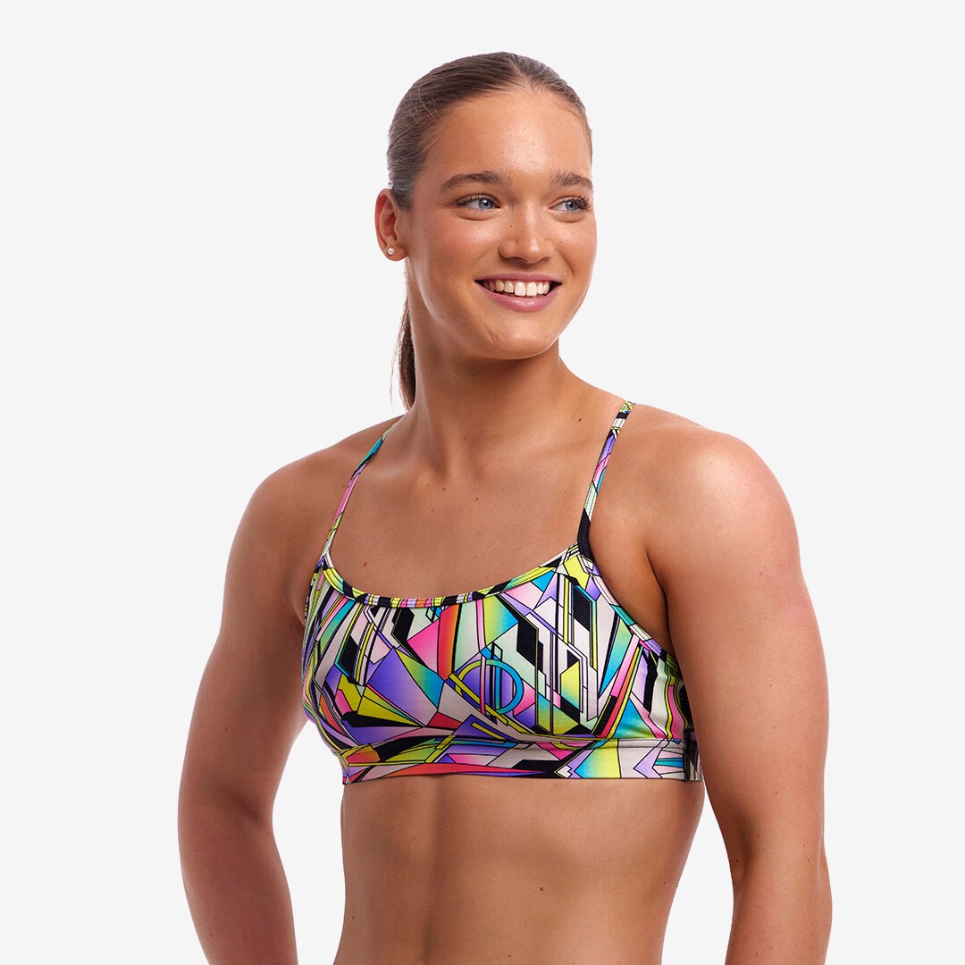 Scissor Kick Ladies Swim Crop Top