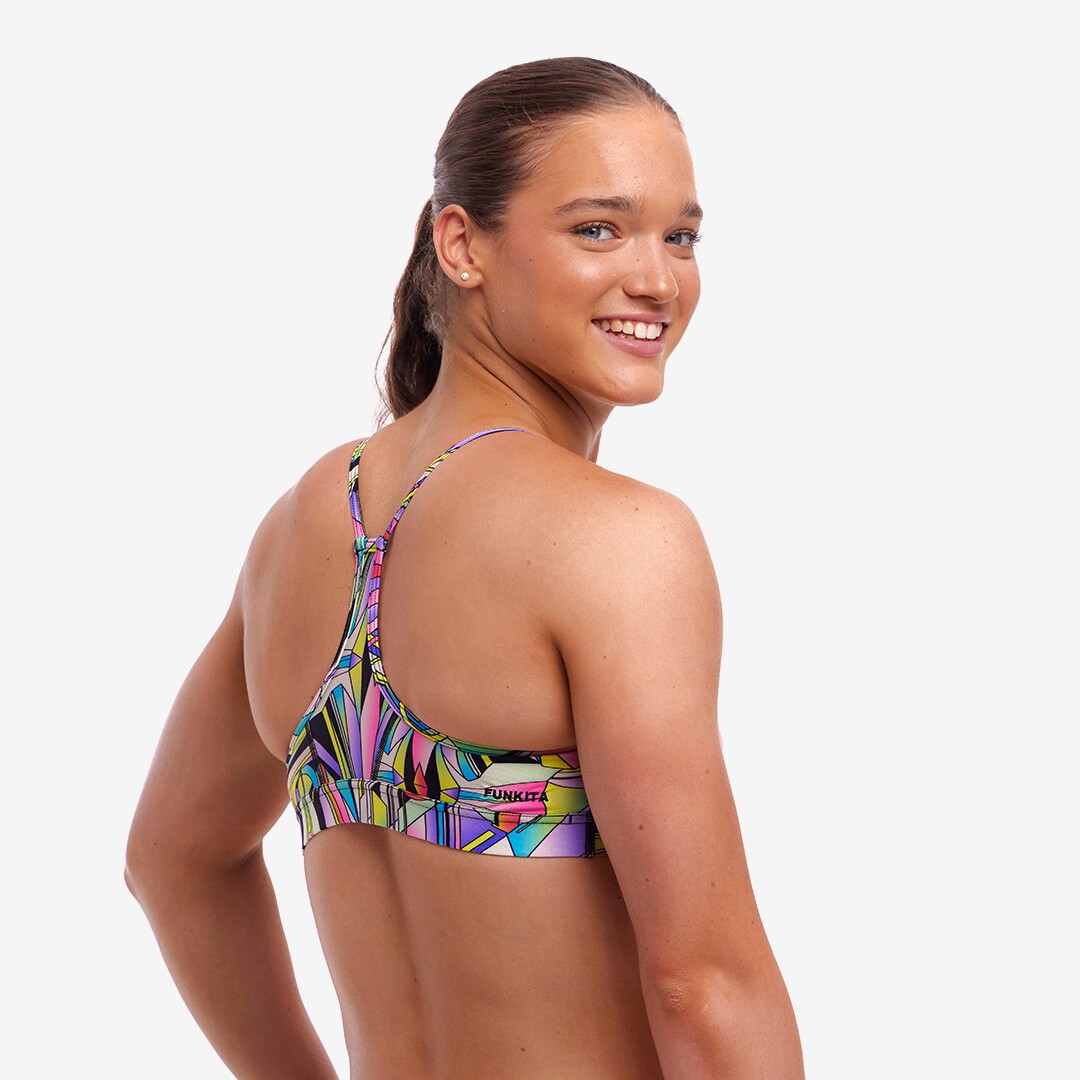 Funkita Swim Crop Bikini Top Scissor Kick Ladies Swimwear