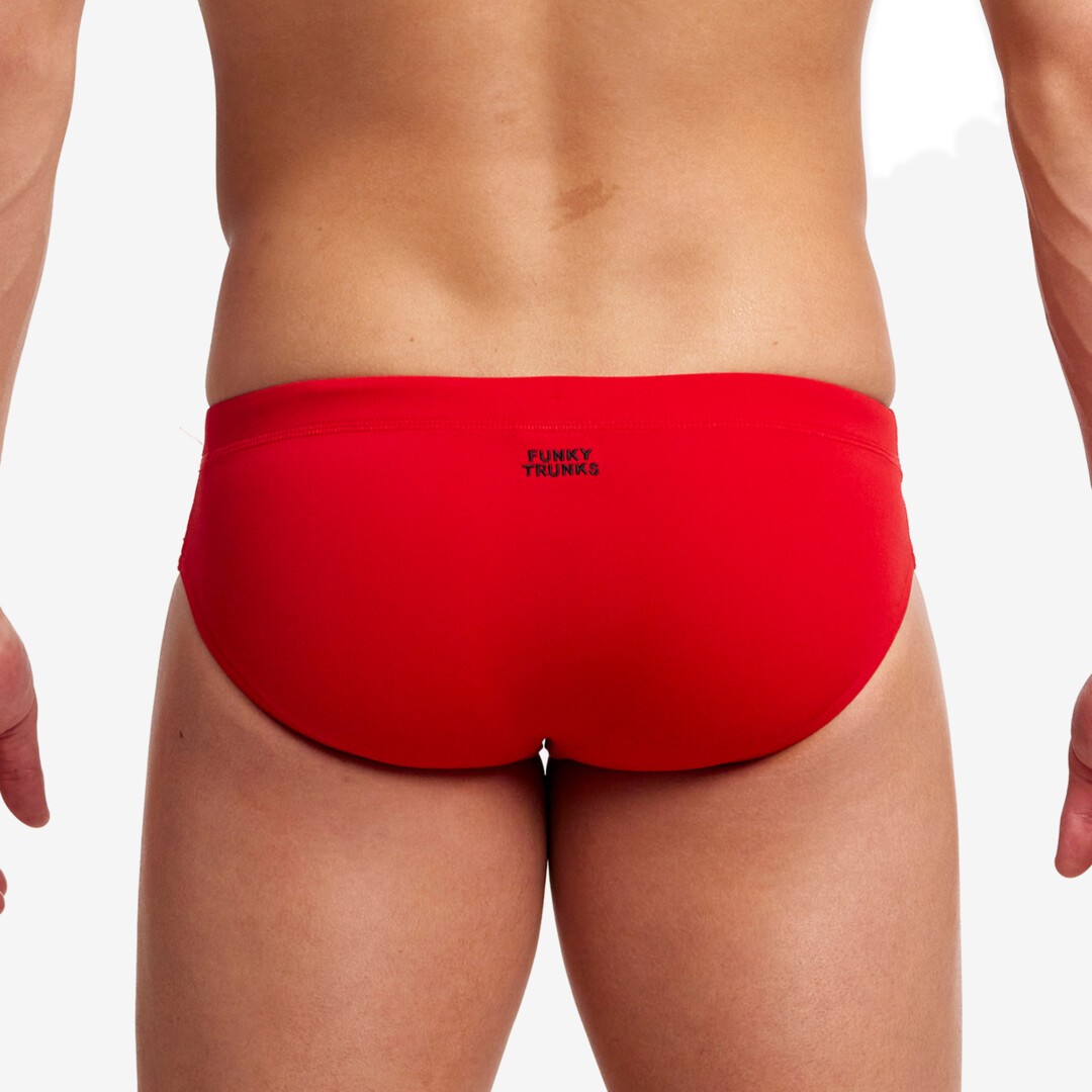 Funky Trunks Classic Swim Briefs Still Red Mens Swimwear