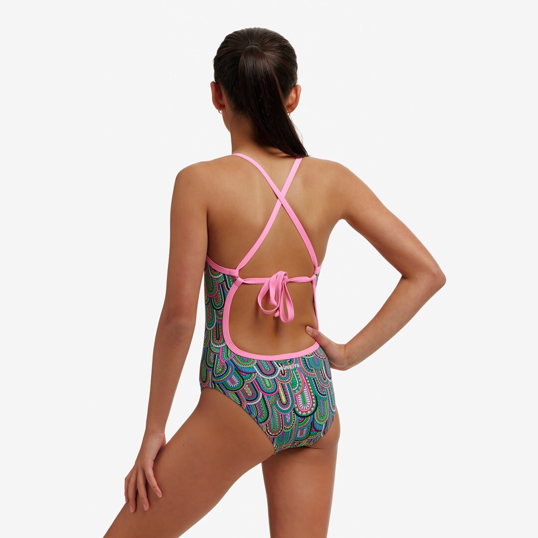 Funkita Tie Me Tight One Piece Spring Flight Girls Swimwear