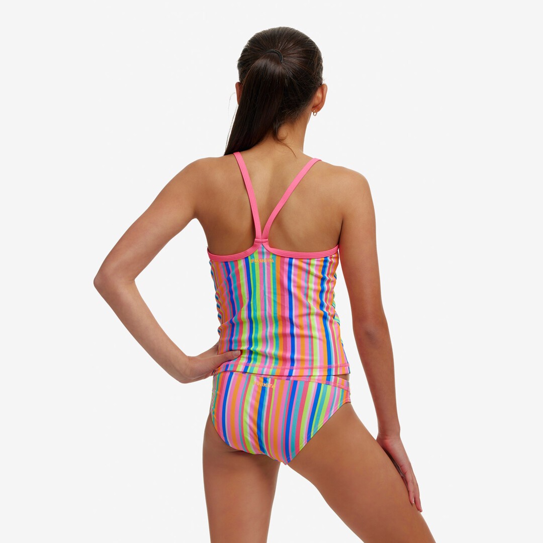 Join The Line Girl's Swim Steady Tankini & Brief