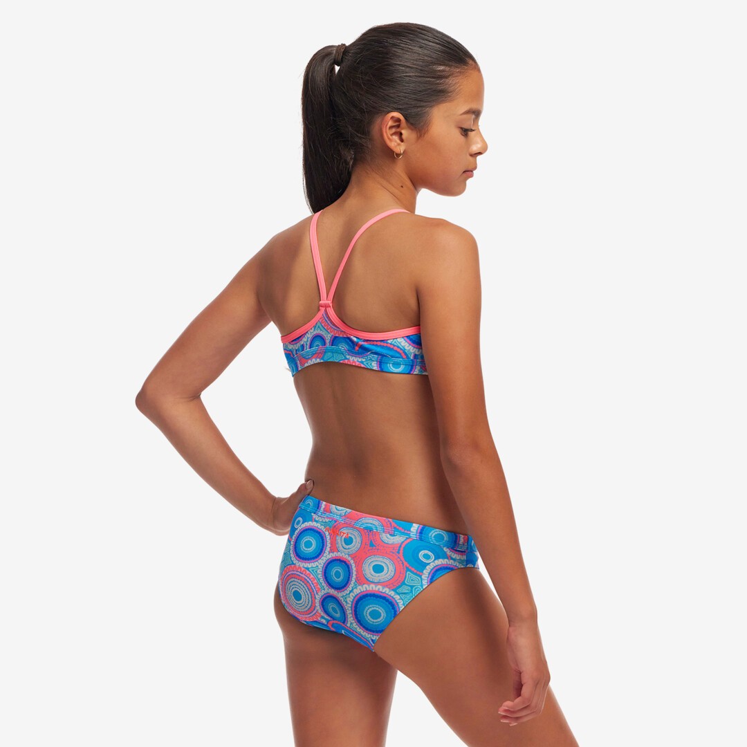 Bundjalung Blue Girl's Racerback Two Piece