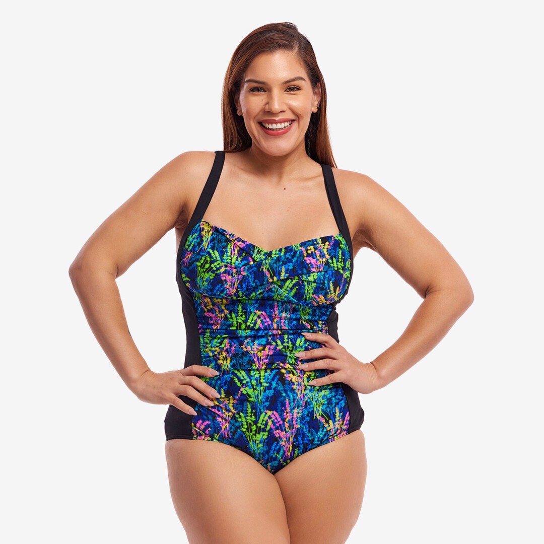 Midnight Meadow Ladies Ruched One Piece